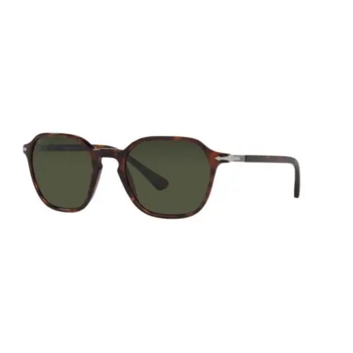 0PO3256S 24/31 Havana/green Square Unisex Sunglasses by Persol