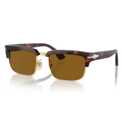 0PO3354S 24/33 Tortoise Brown-gold/brown Rectangle Men`s Sunglasses by Persol