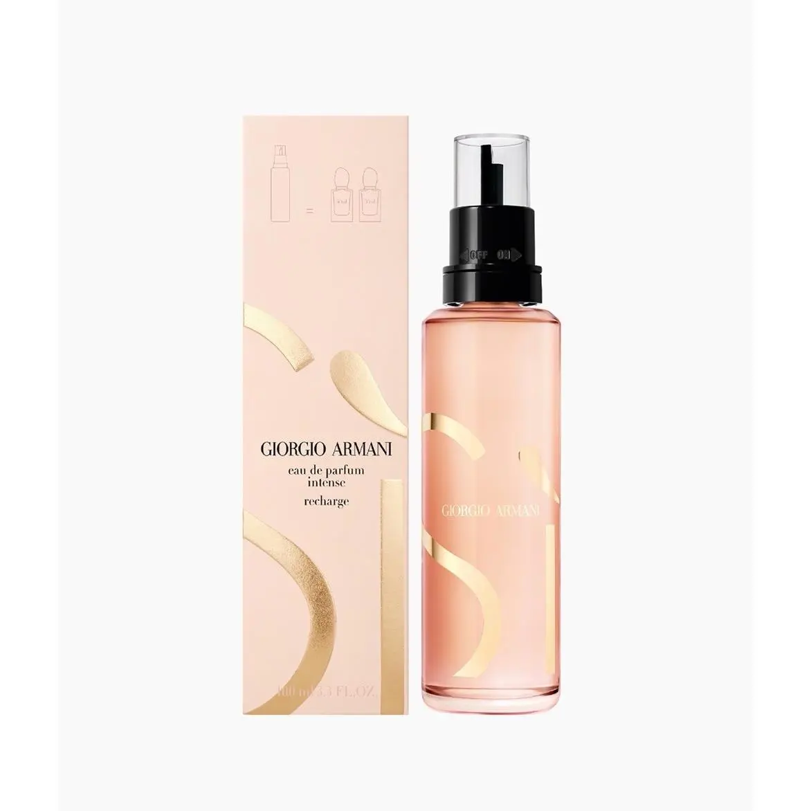 Si 3.3 Oz / 100 ML Eau De Parfum Intense Refill by Giorgio Armani