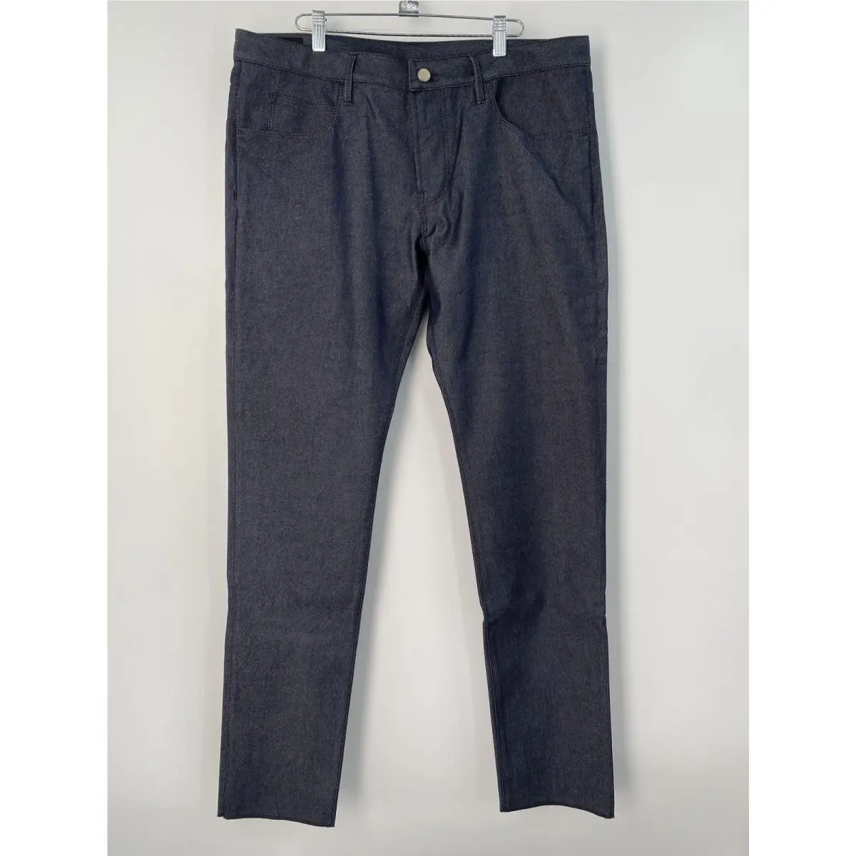 Giorgio Armani Mens Jean Denim Blue Size 36 Tapered Cotton Silk 5-Pocket Trouser