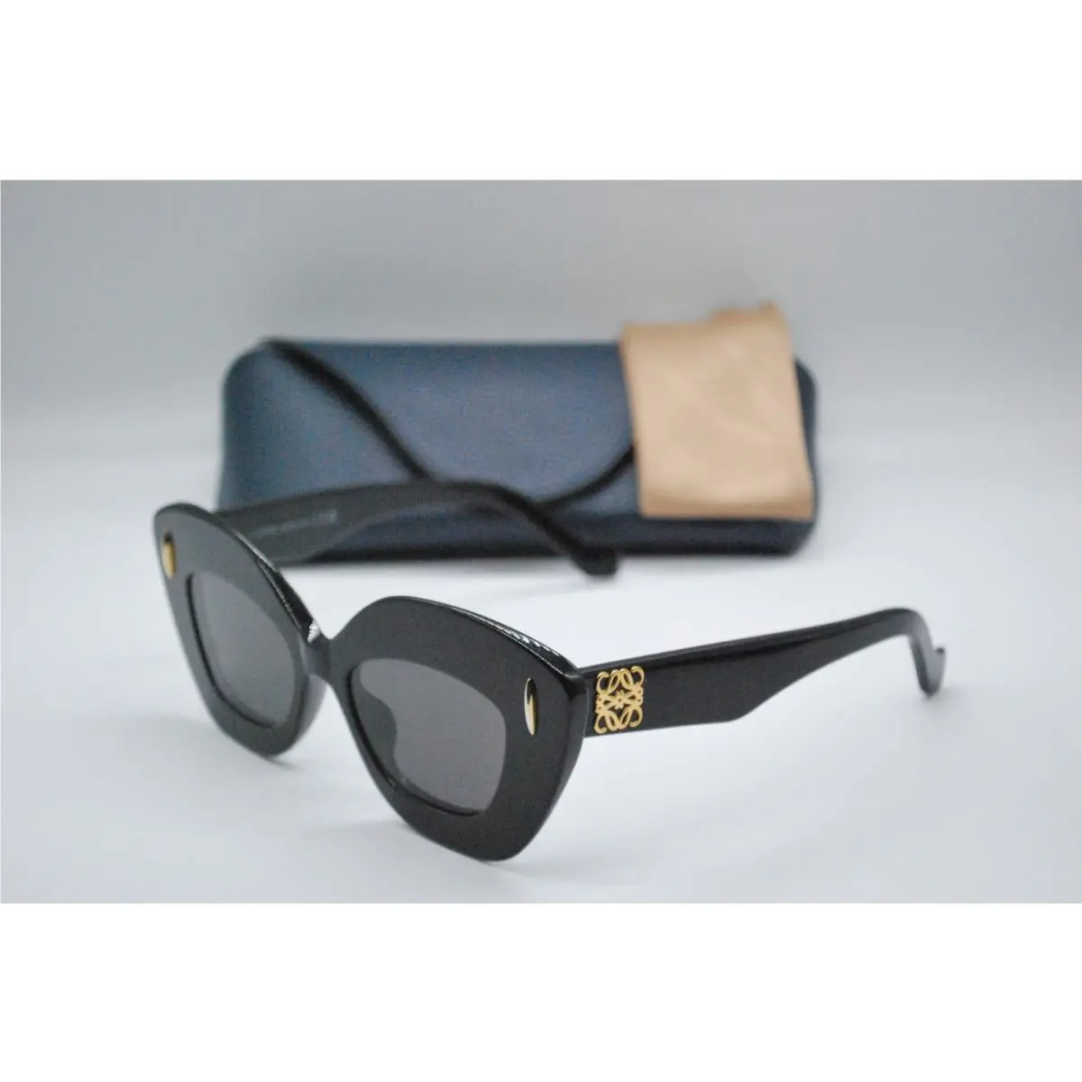 Loewe LW40127I 01A Shiny Black Smoke Sunglasses Frame 48-18