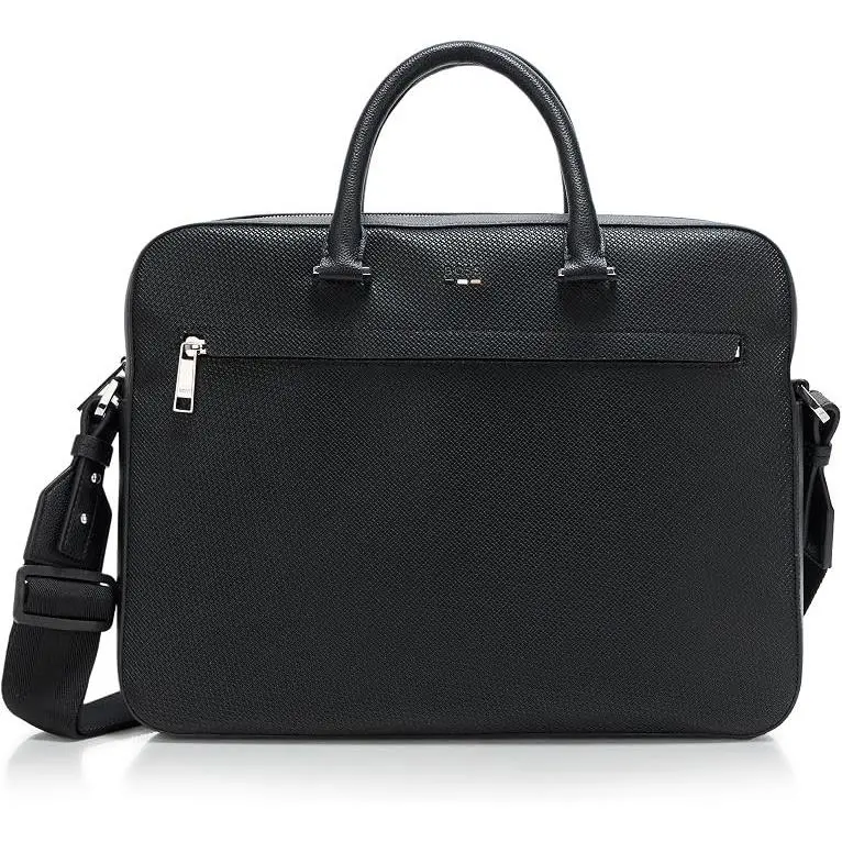 Boss Small Brief Case Black 15 Inch Laptop Crossbody Business Bag by Hugo Boss
