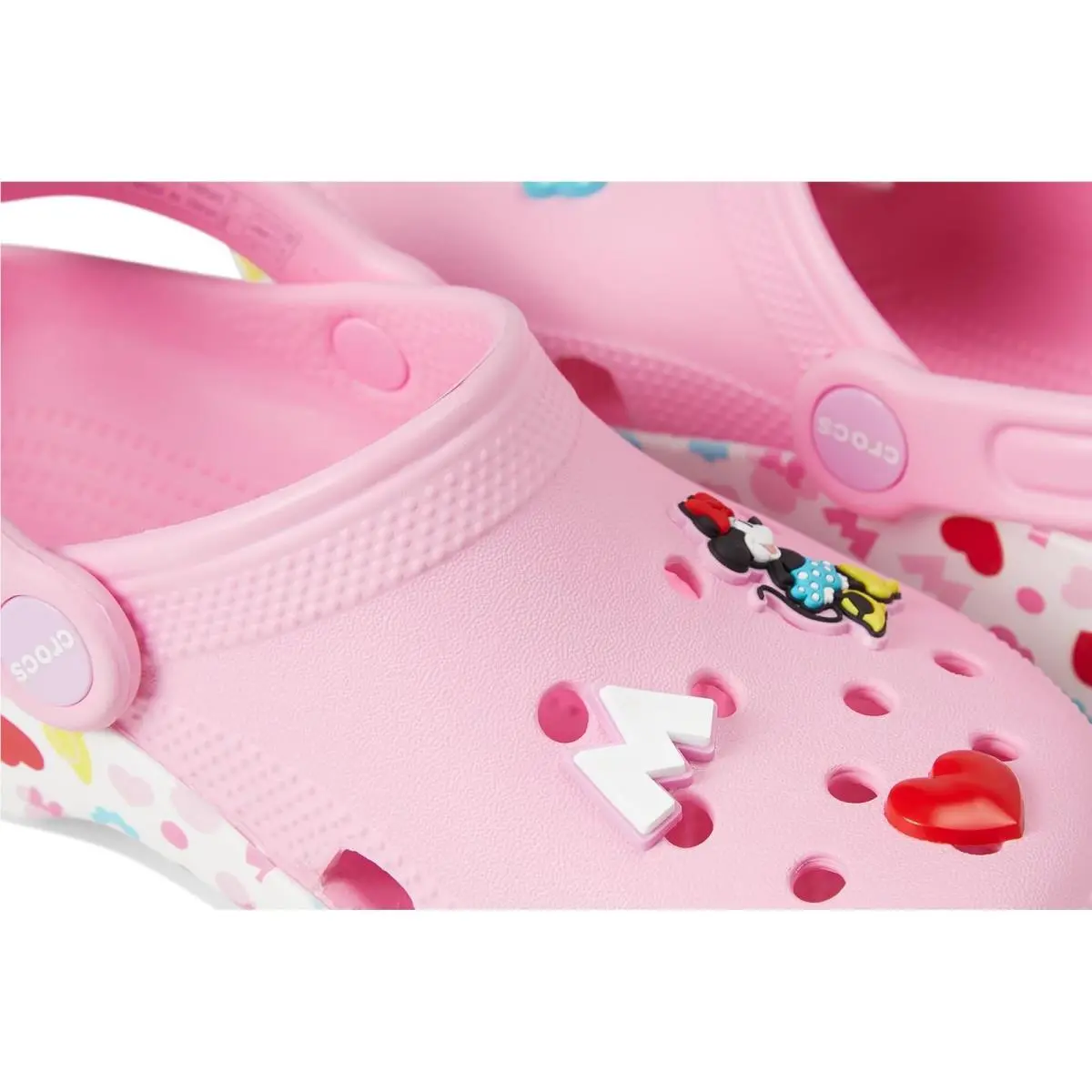 Crocs shoes - Pink/Minnie Jibbitz 11