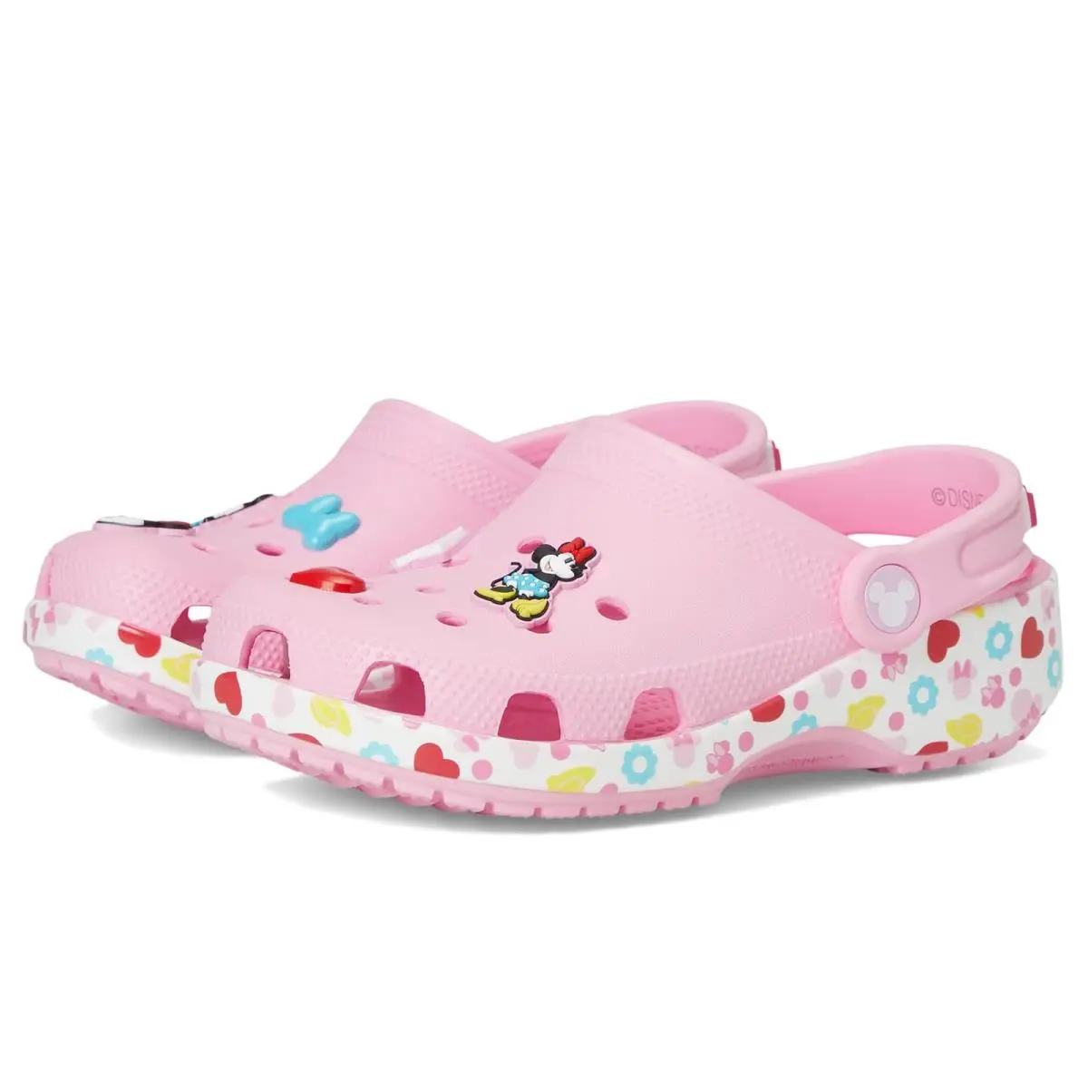 Crocs shoes - Pink/Minnie Jibbitz 6