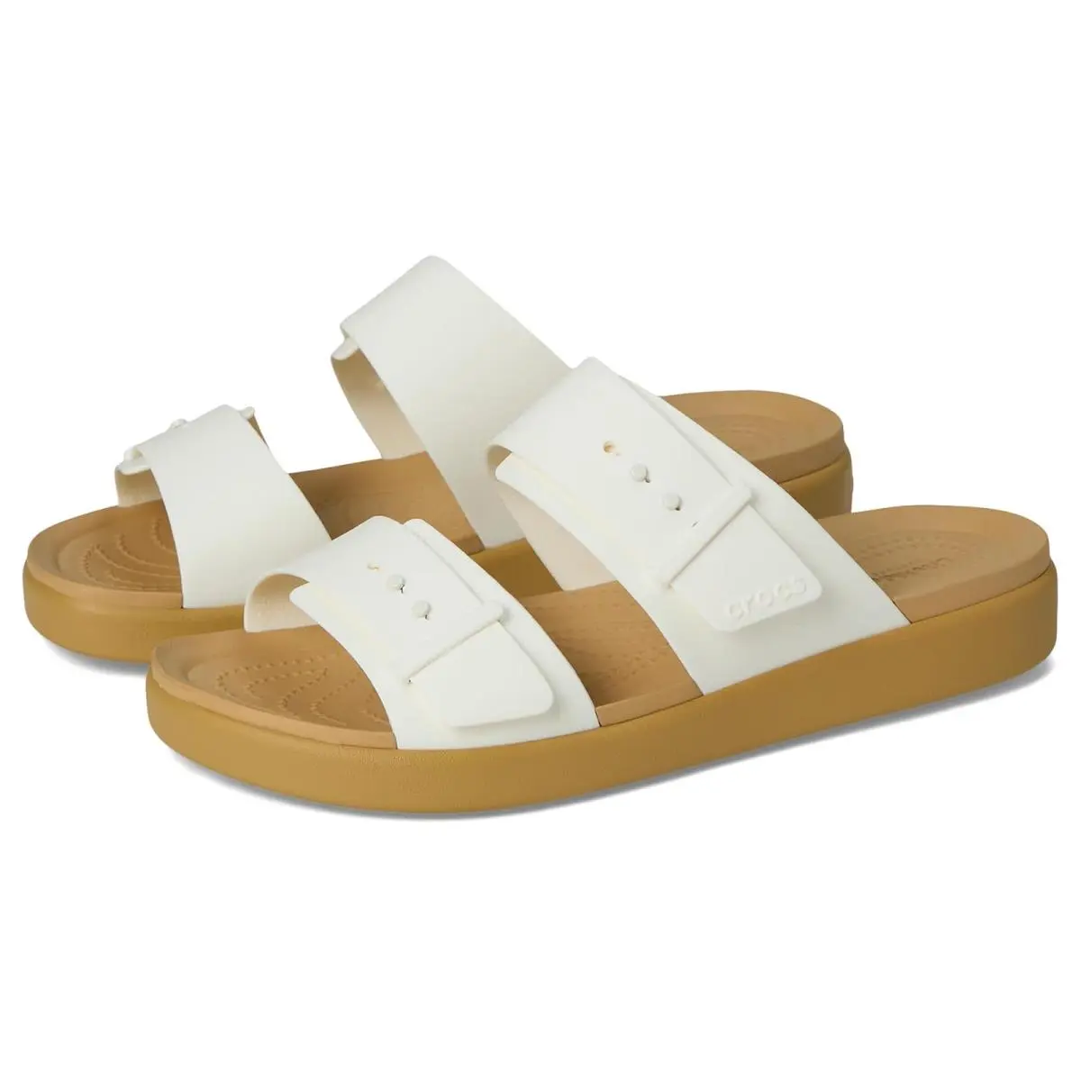 Women`s Heels  Brooklyn Buckle Low Low Chalk/Tan by Crocs