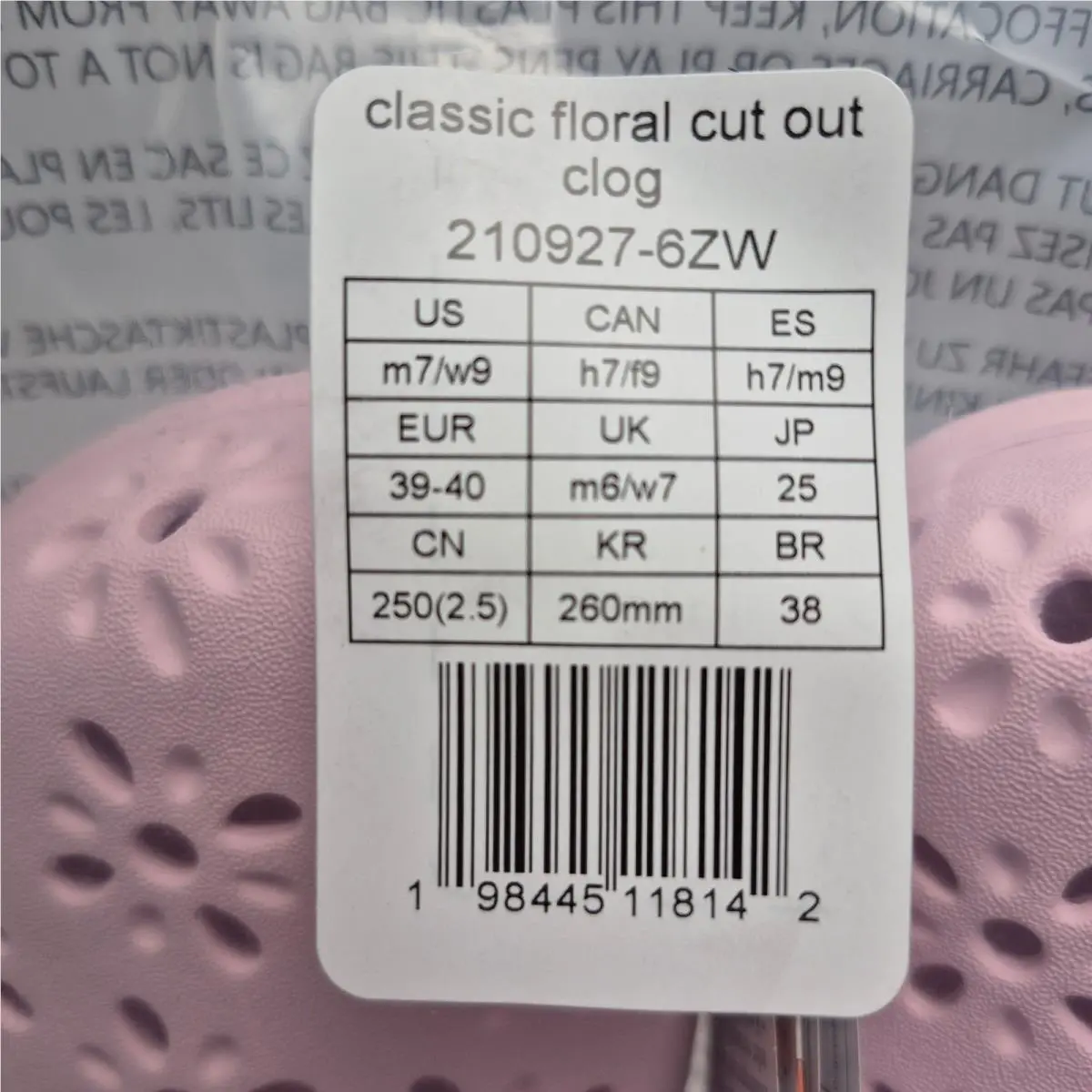 Crocs shoes - Pink (UPC: 198445118142) 0