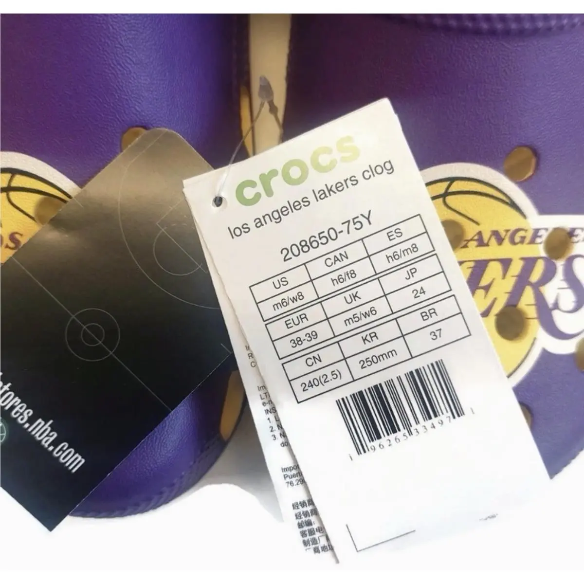 Crocs shoes - Los Angeles Lakers Clog - Los Angeles Lakers Clog - 208650-75Y - Purple (UPC: 196265334971) 4