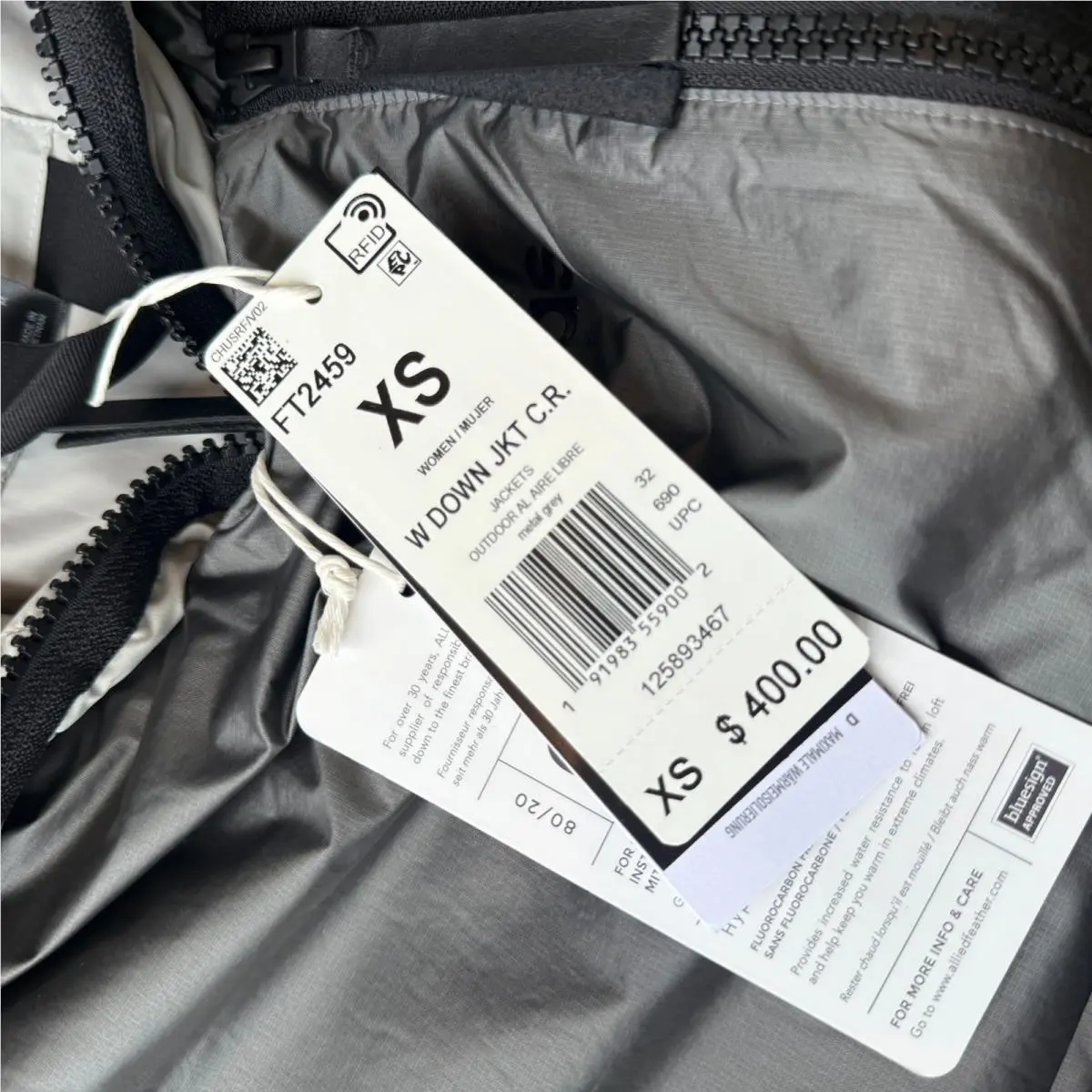 Adidas clothing - Adidas Cold.RDY Down - Down - Gray 2