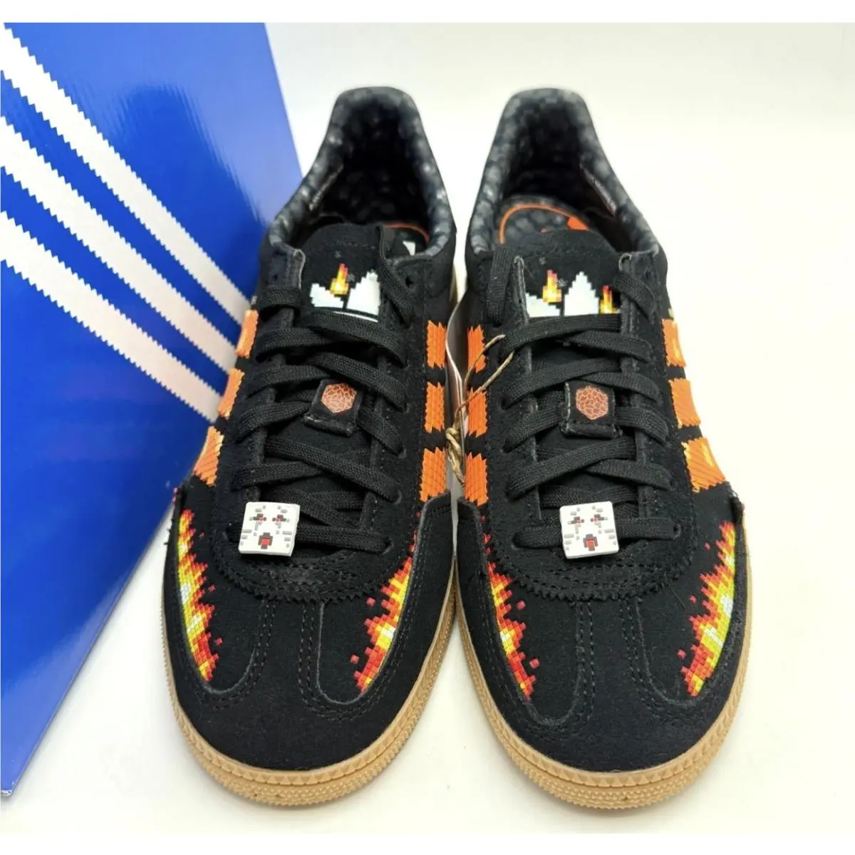Adidas shoes - Adidas Handball Spezial Minecraft Black Pure Orange (GS) - IH1737 - Core Black/Pure Orange/Cloud White (UPC: 197617511439) 4