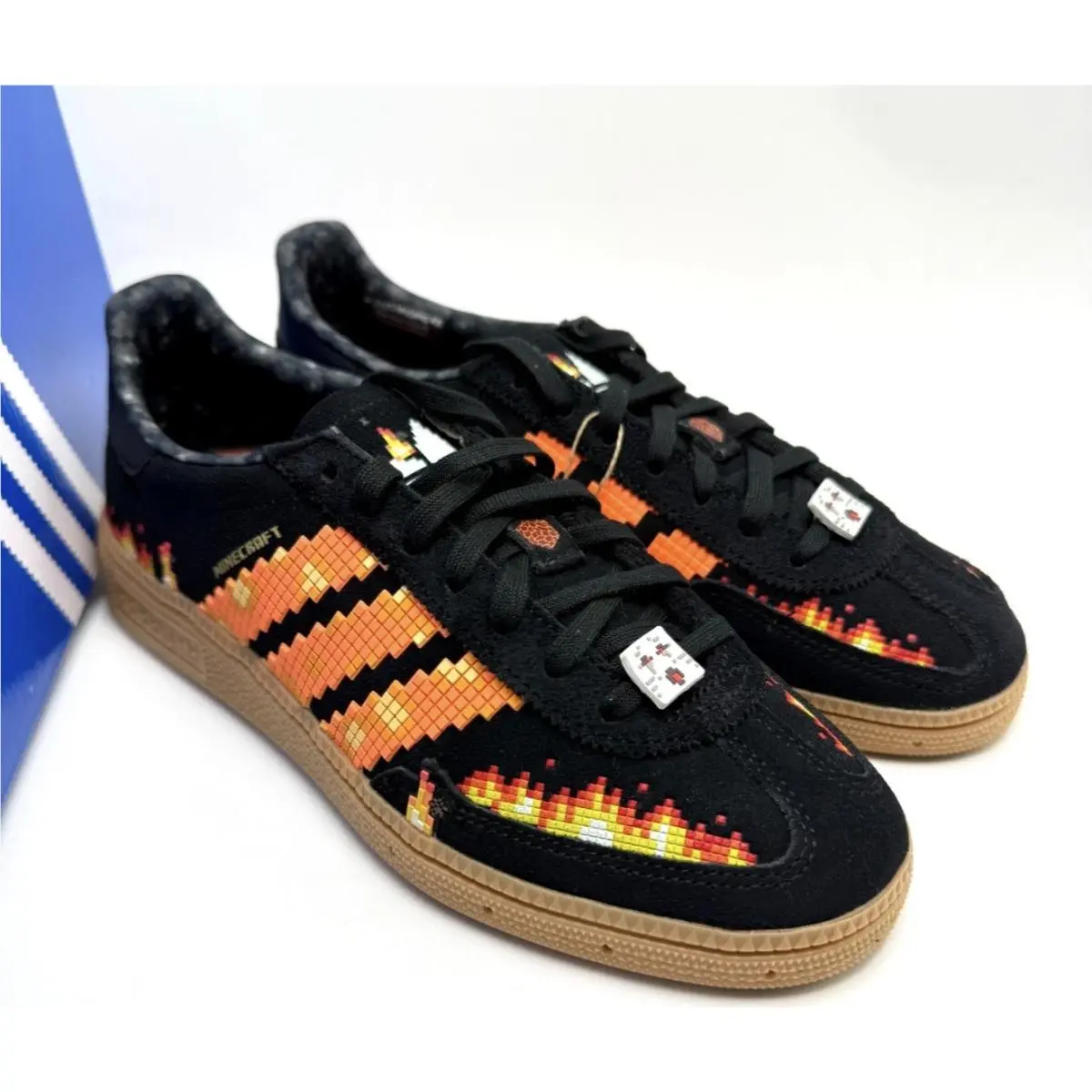 Adidas shoes - Adidas Handball Spezial Minecraft Black Pure Orange (GS) - IH1737 - Core Black/Pure Orange/Cloud White (UPC: 197617511439) 3