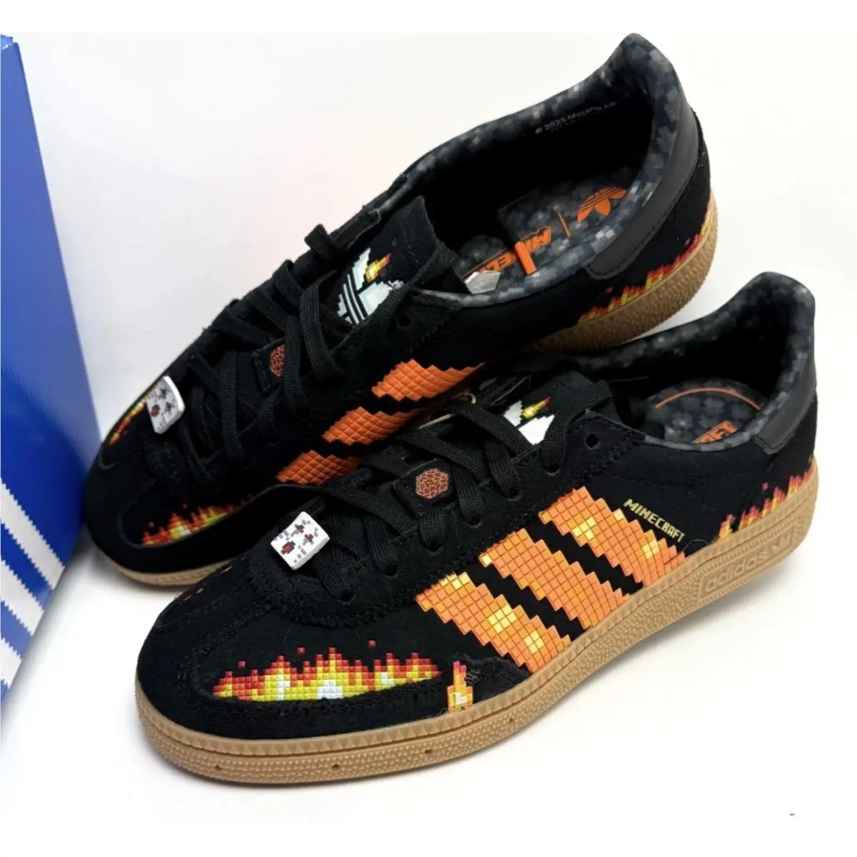 Adidas shoes - Adidas Handball Spezial Minecraft Black Pure Orange (GS) - IH1737 - Core Black/Pure Orange/Cloud White (UPC: 197617511439) 6