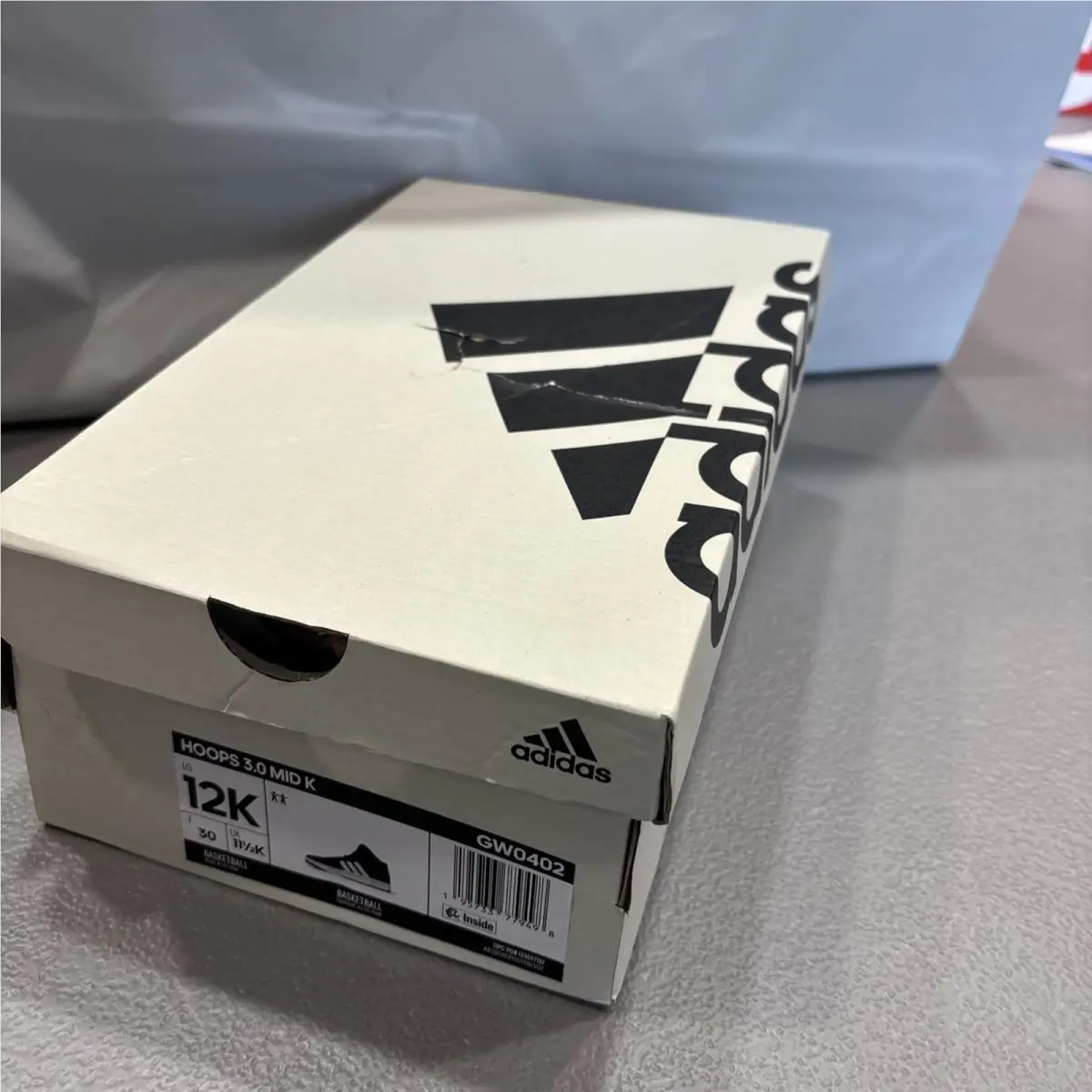 Adidas shoes - adidas Hoops 3.0 Mid - Hoops Mid - GW0402 - Black/White 6