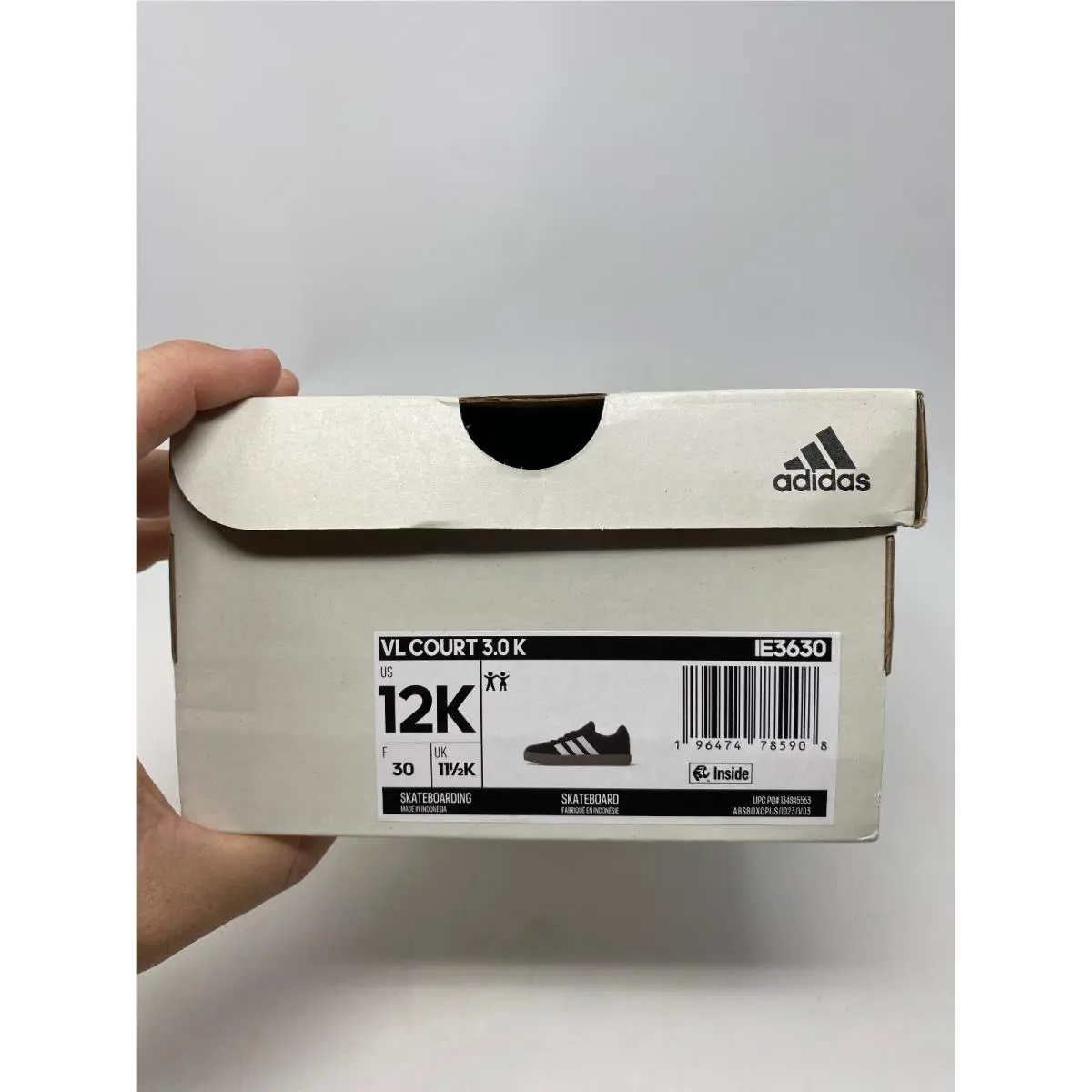Adidas shoes - VL Court 3.0 K - Court - IE3630 - Black, White, Brown 1