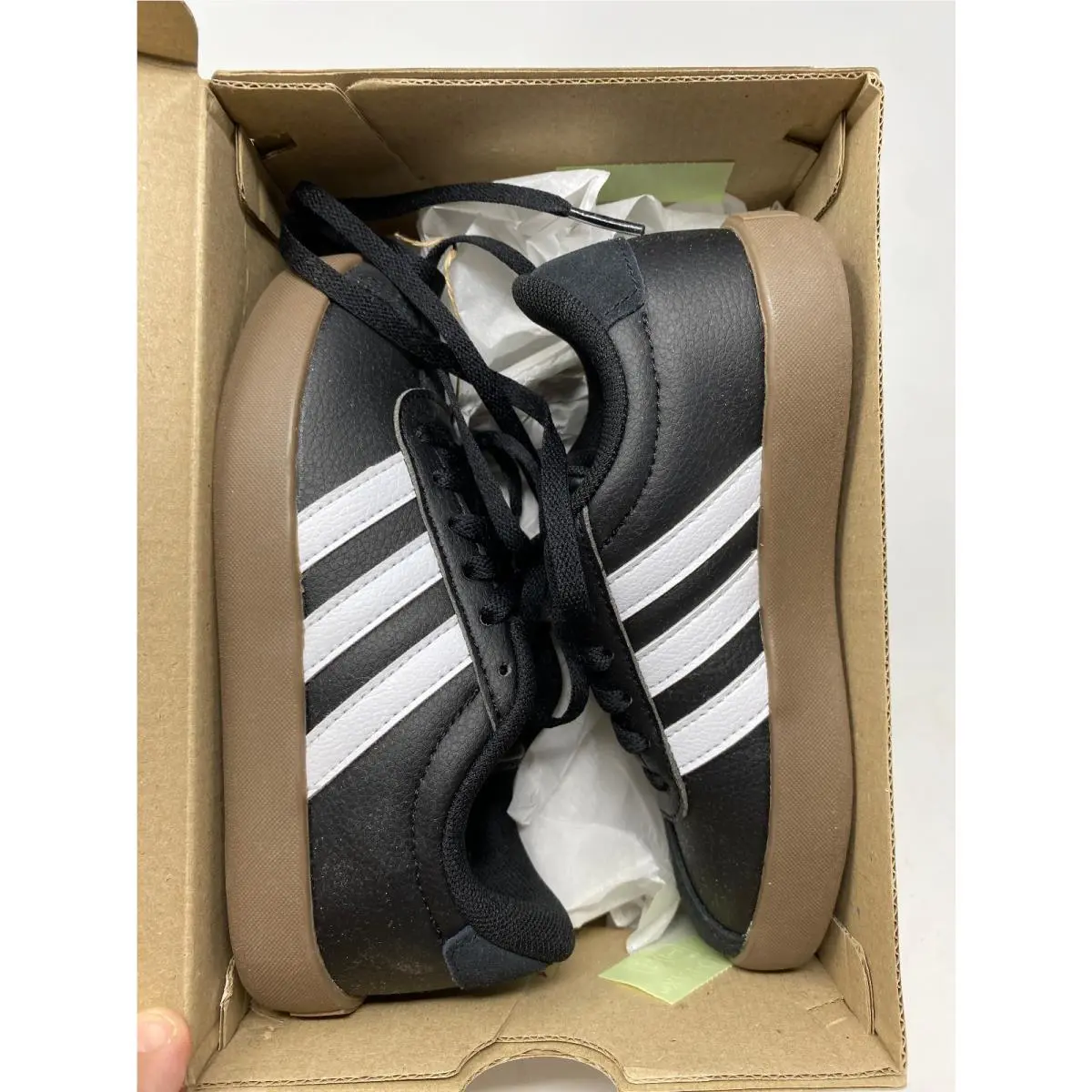 Adidas shoes - VL Court 3.0 K - Court - IE3630 - Black, White, Brown 2