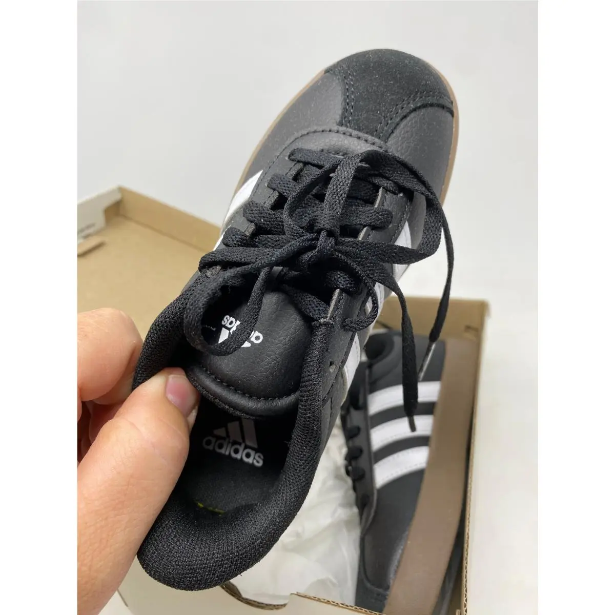 Adidas shoes - VL Court 3.0 K - Court - IE3630 - Black, White, Brown 3