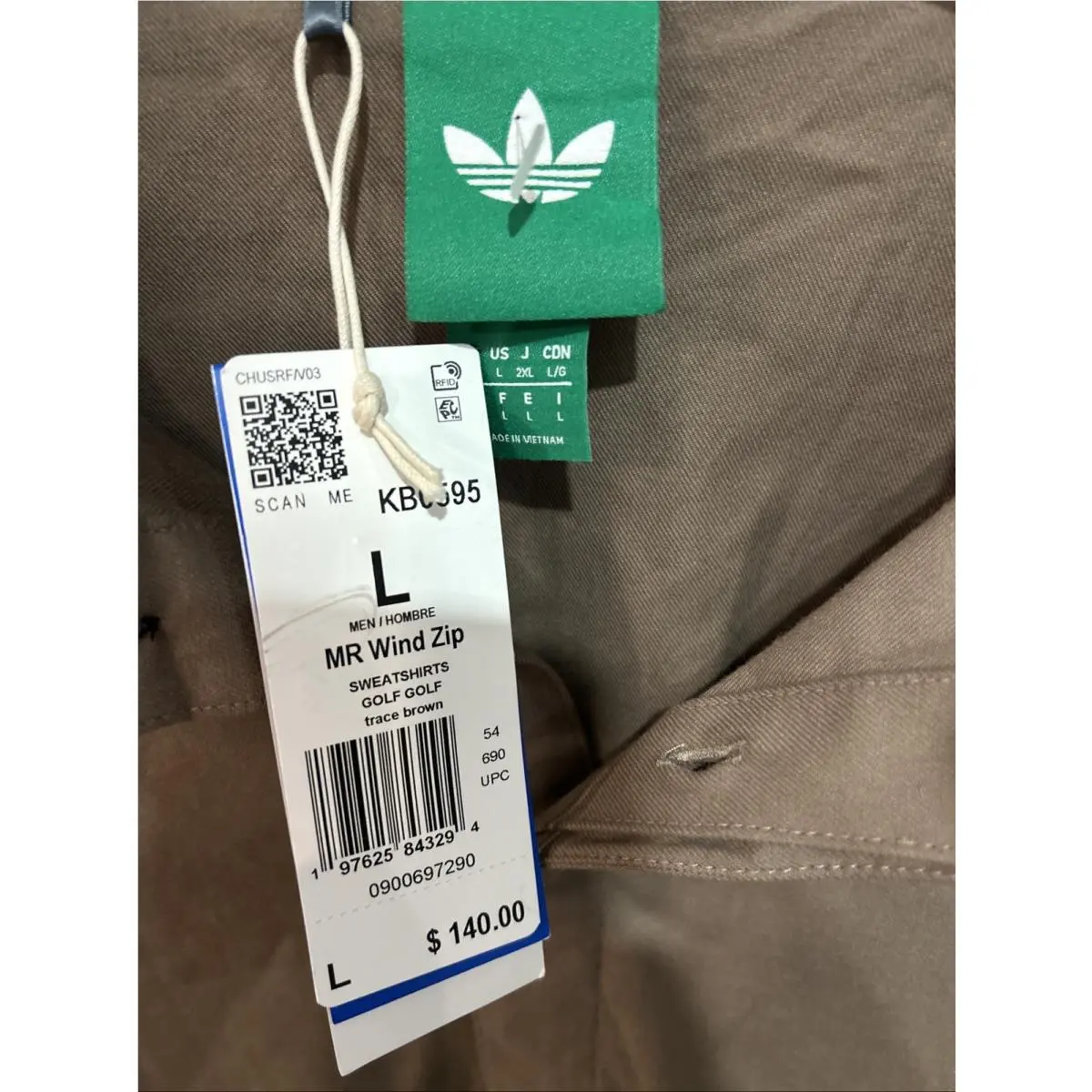 Adidas clothing - Wind.Rdy - Trace Brown 1