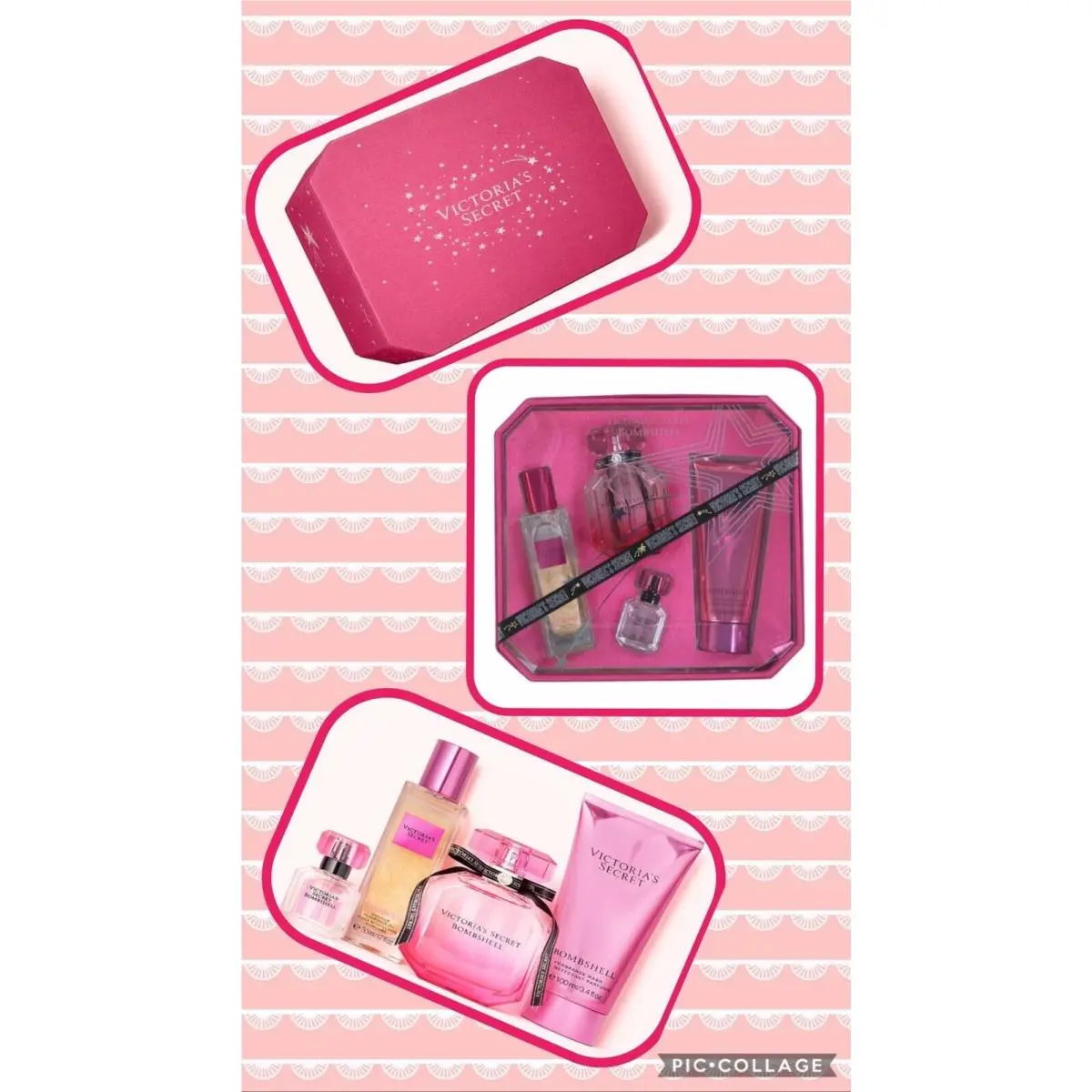 Victoria`s Secret Bombshell 4 Pieces Gift Set Perfume Oil Shower Gel by Victoria's Secret