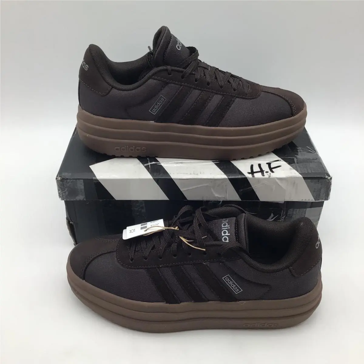 Adidas VL Court Bold Womens Shadow Brown Platform Sneakers IH4251 Size 5.5
