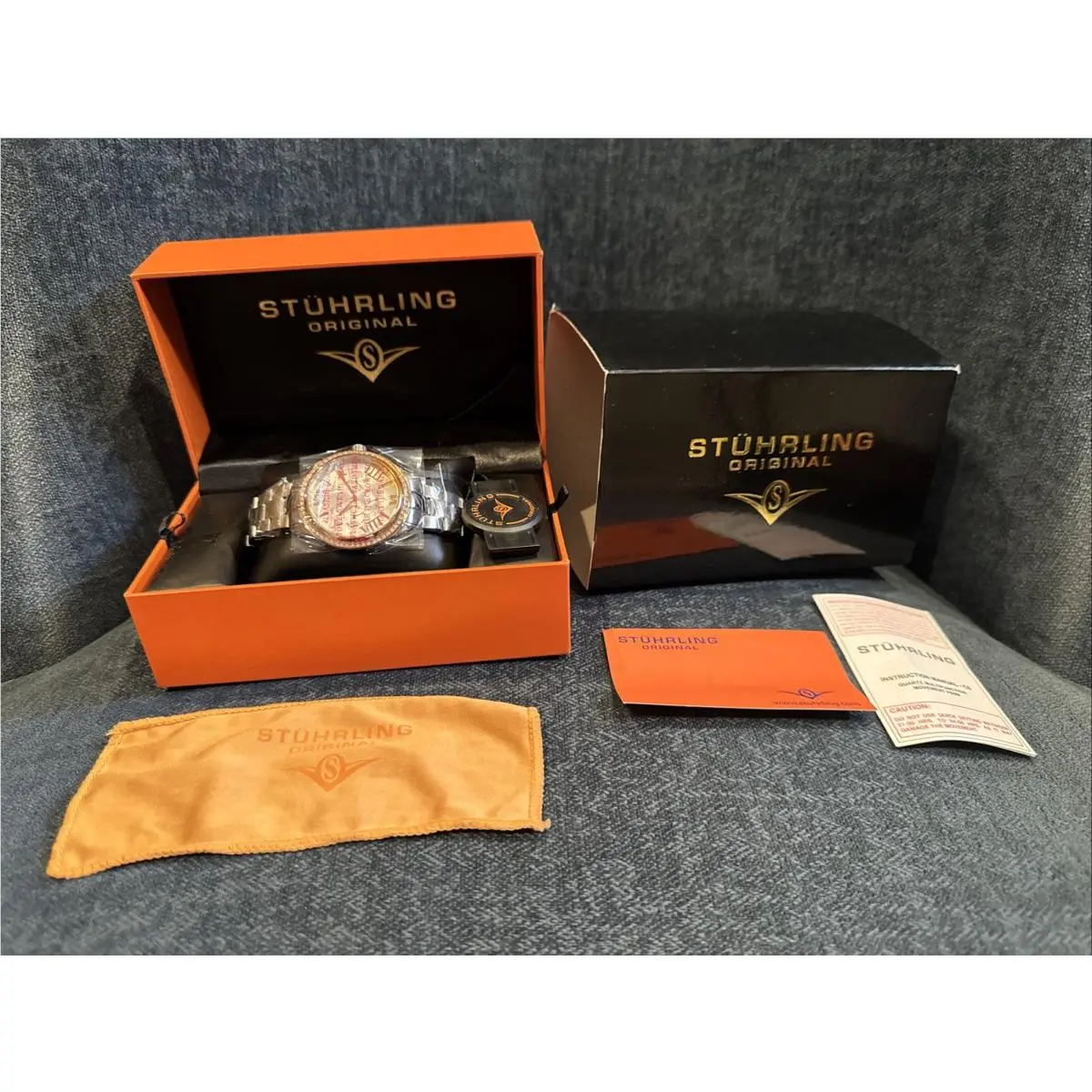 Ugs-ls Women’s Rose Gold Crystal Bezel Quartz Watch by Stührling