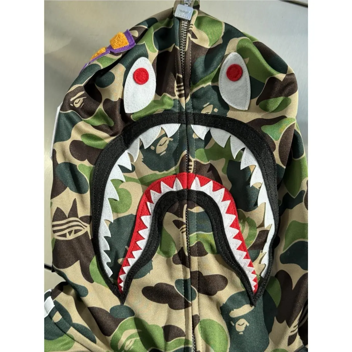Adidas clothing - adidas SHARK TRACK HOODIE BAPE JACKET - KF4196 - Green 0