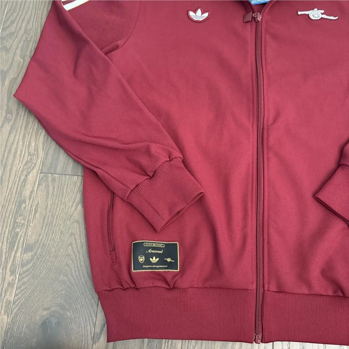 Adidas clothing - Adidas Originals Arsenal Icon Track Top - JM9390 - Burgundy 3