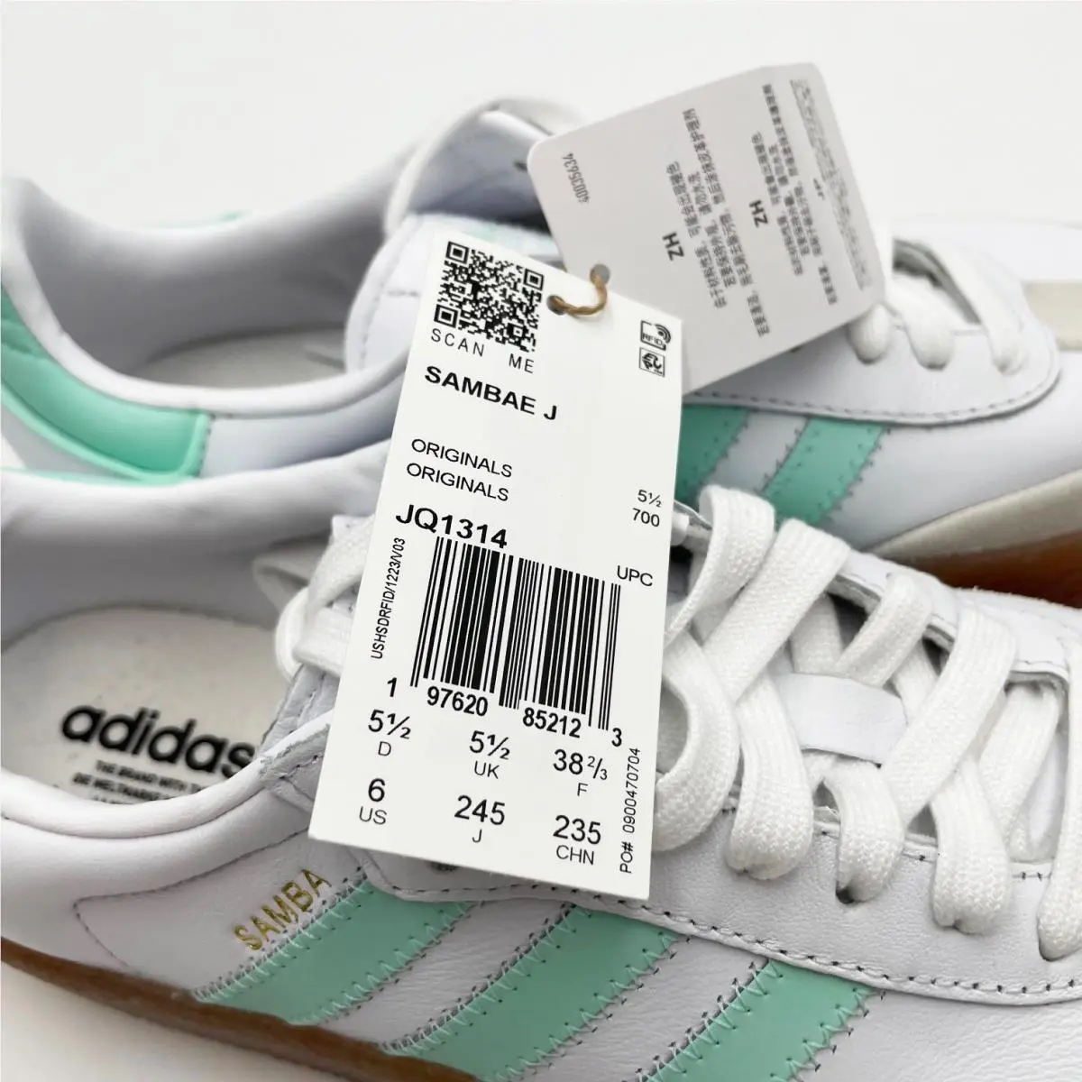 Adidas shoes - adidas Sambae J - Sambae - White (UPC: 197620852123) 4