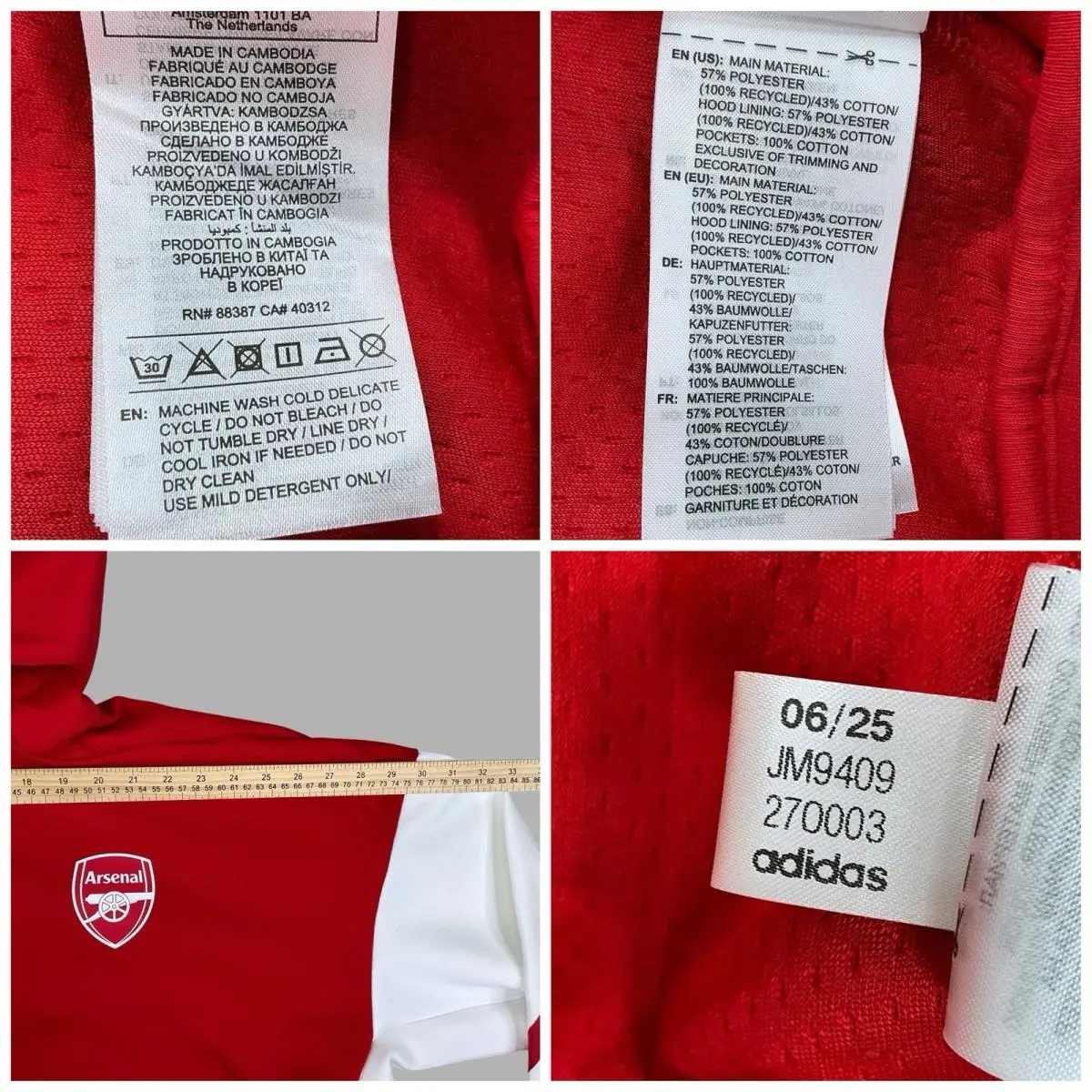 Adidas clothing - Red, White 19