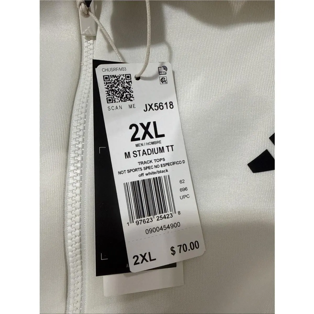 Adidas clothing - adidas Stadium Track Top - Stadium Track Top - JX5618 JX5618 jX5619 - Off White / Black 6