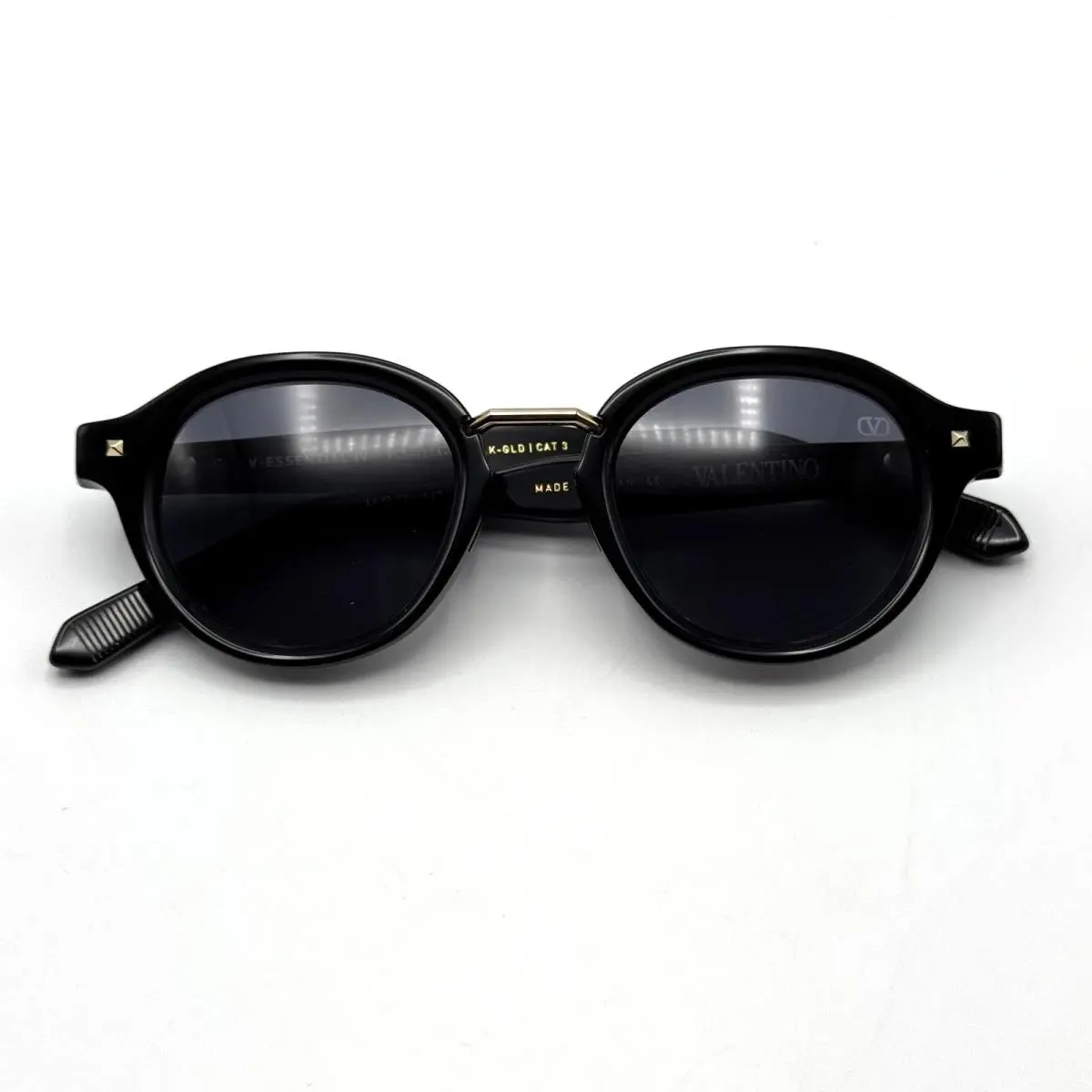 Sunglasses V-essential IV Vls Round Frame 46-24-142 - 2 Variants Black by Valentino