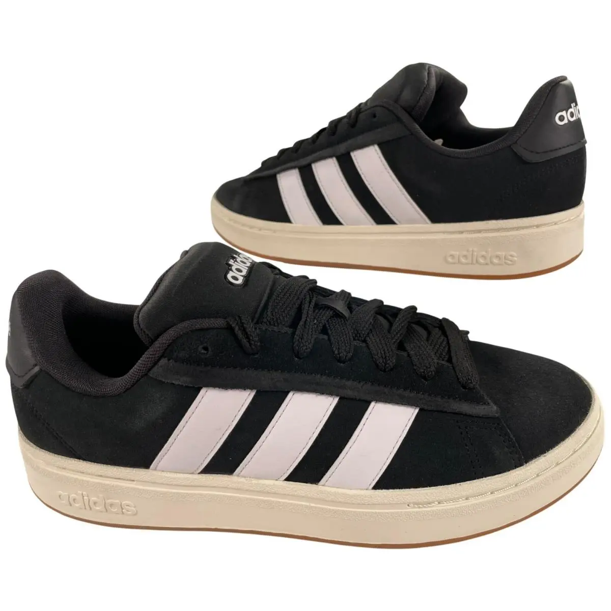 Adidas Grand Court Alpha 00s Sneakers Black/white Comfy Shoes Men`s Sz 10.5