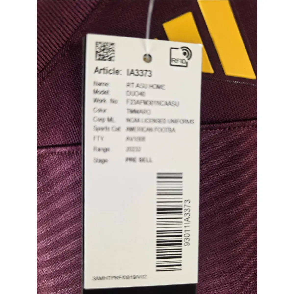 Adidas clothing - Adidas Pat Tillman PT42 - Pat Tillman - Maroon/Gold 1