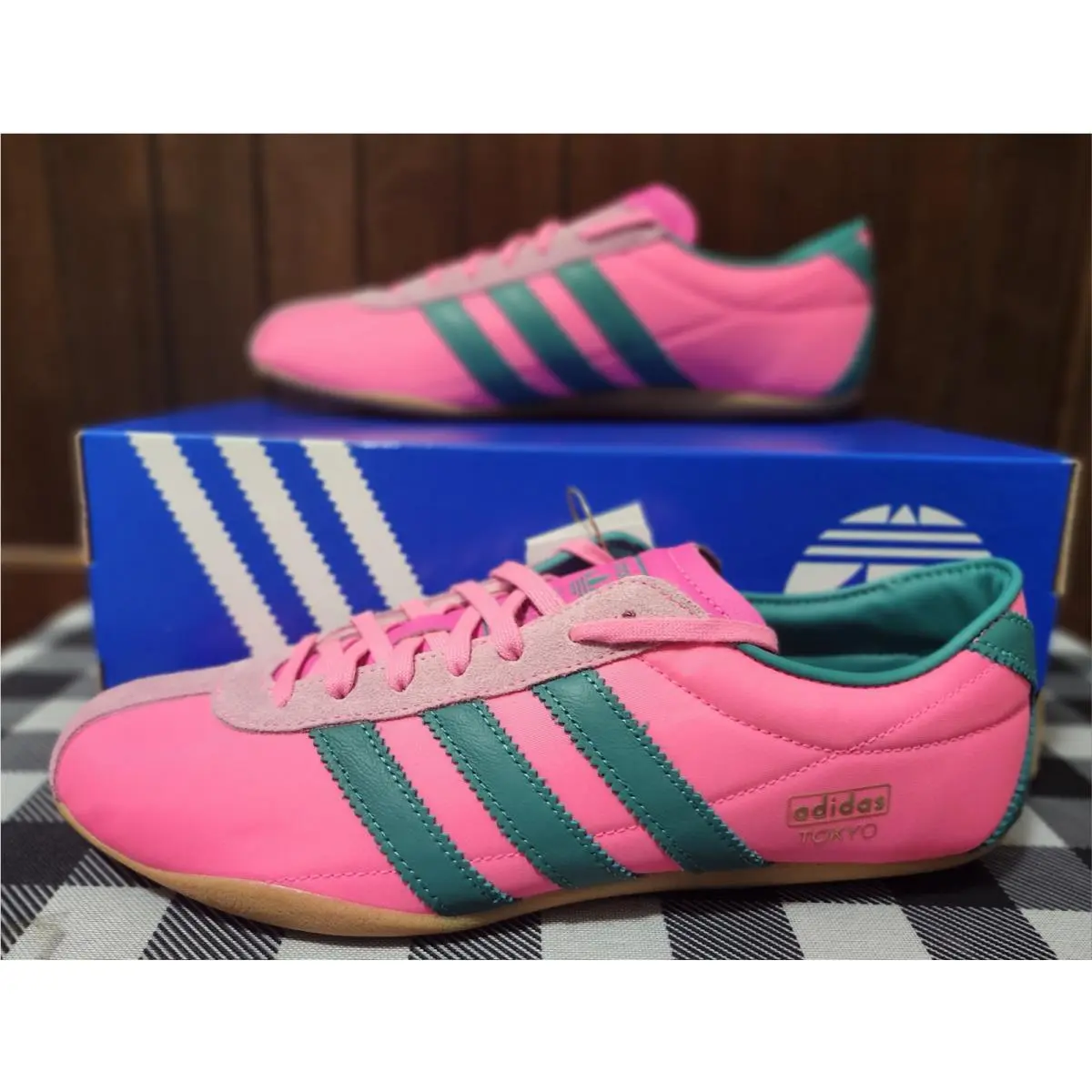 Adidas shoes - ADIDAS TOKYO - TOKYO - PINK WITH GREEN STRIPES 12