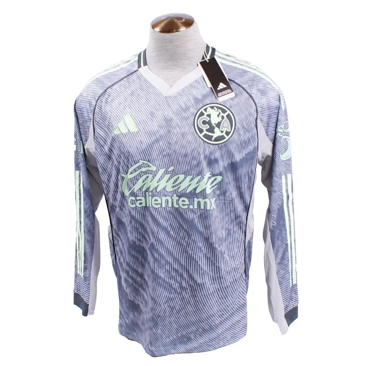 Adidas clothing - Club America 25/26 Third Authentic Long Sleeve Jersey - Gray (UPC: 197617628519) 0