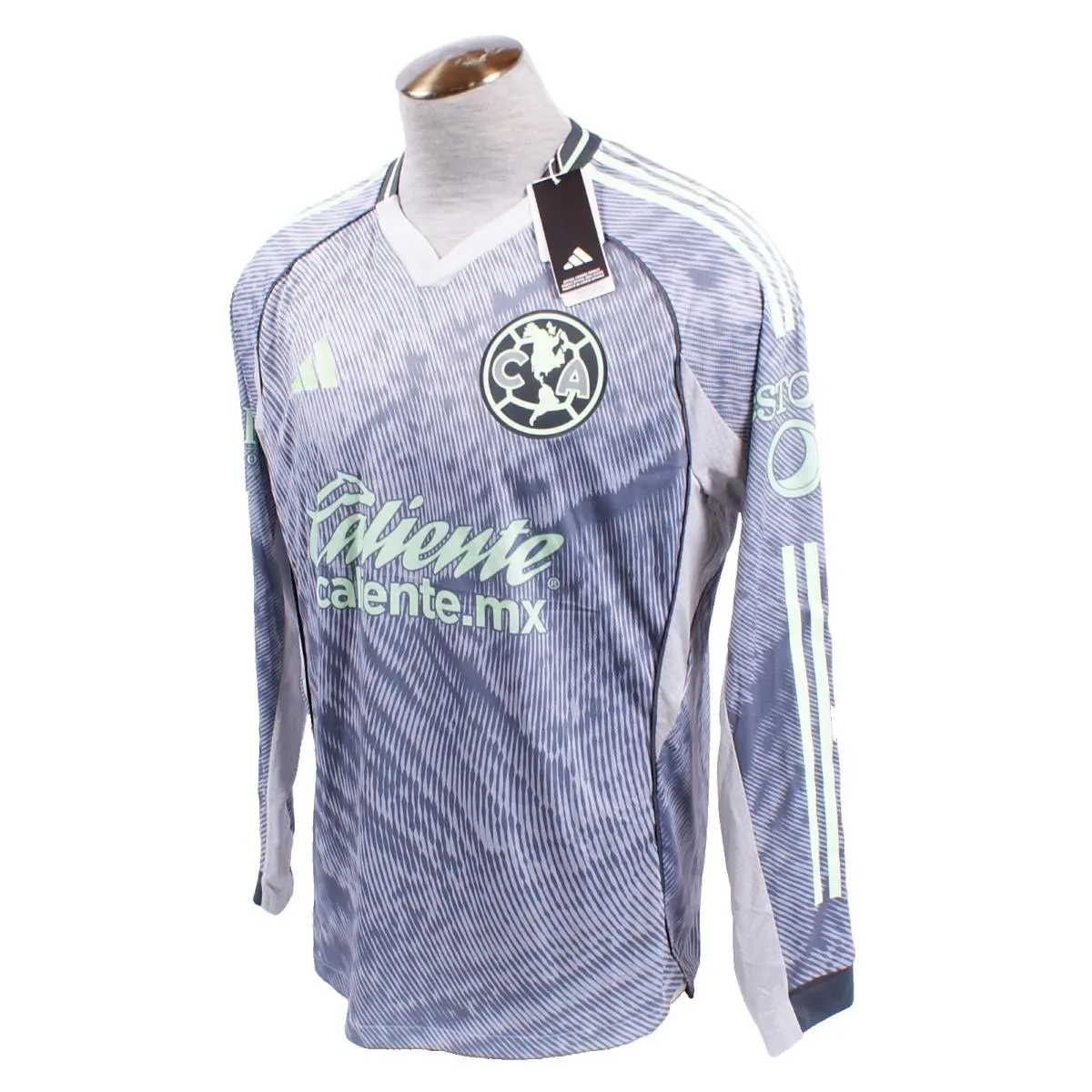 Adidas clothing - Club America 25/26 Third Authentic Long Sleeve Jersey - Gray (UPC: 197617628519) 1