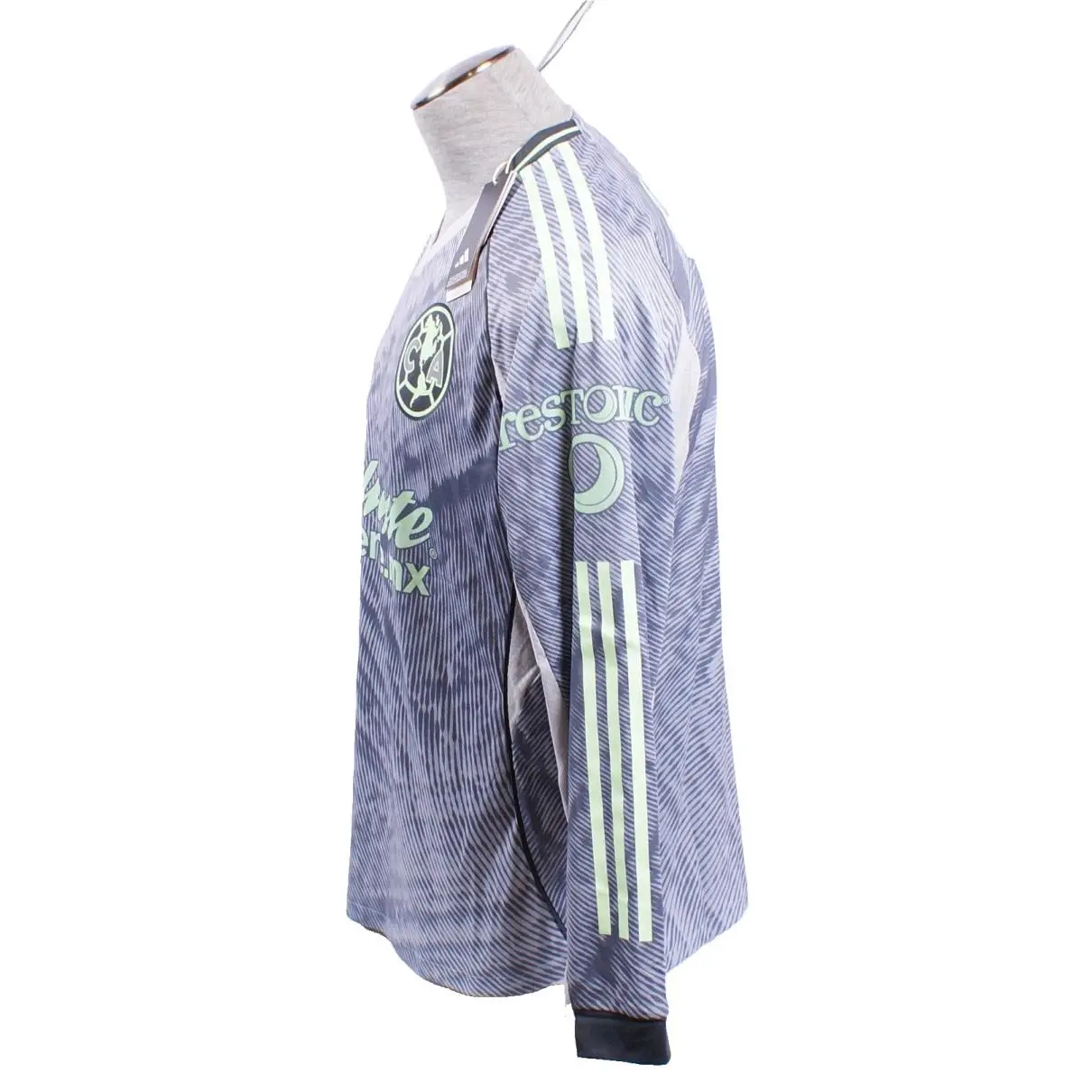 Adidas clothing - Club America 25/26 Third Authentic Long Sleeve Jersey - Gray (UPC: 197617628519) 2
