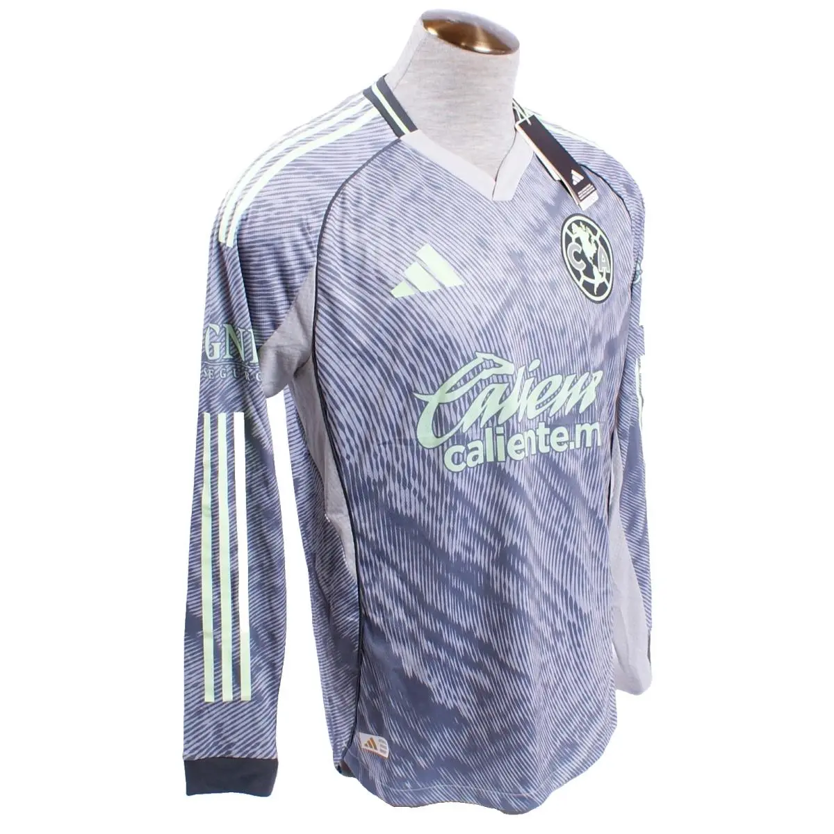 Adidas clothing - Club America 25/26 Third Authentic Long Sleeve Jersey - Gray (UPC: 197617628519) 3