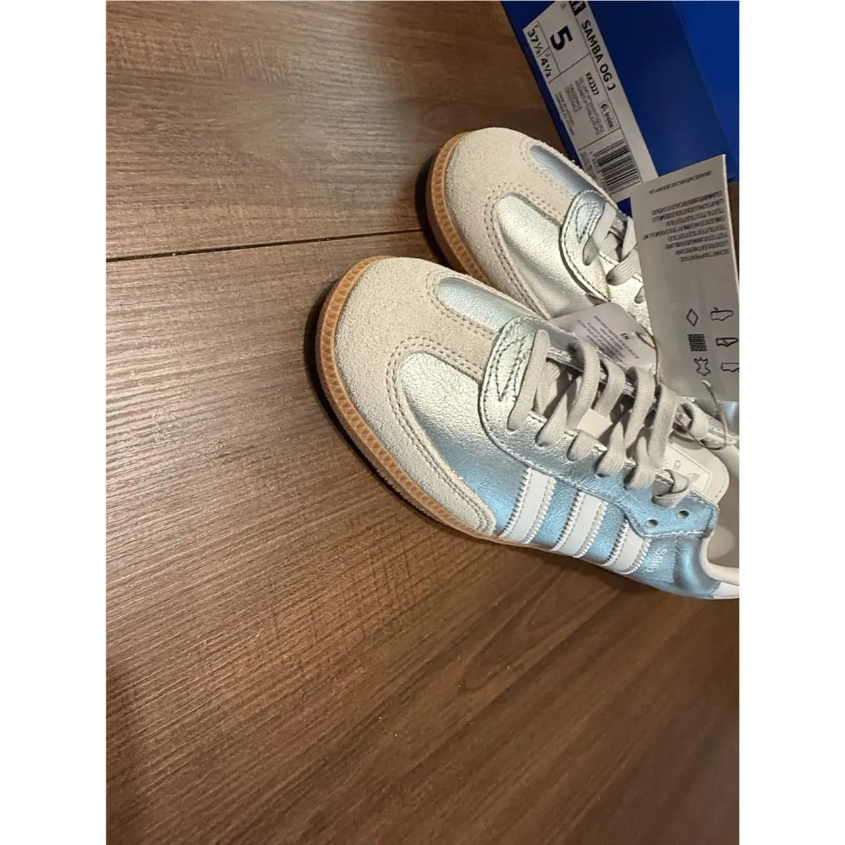 Adidas shoes - Samba OG J - Samba - KK2327 - Silver 1
