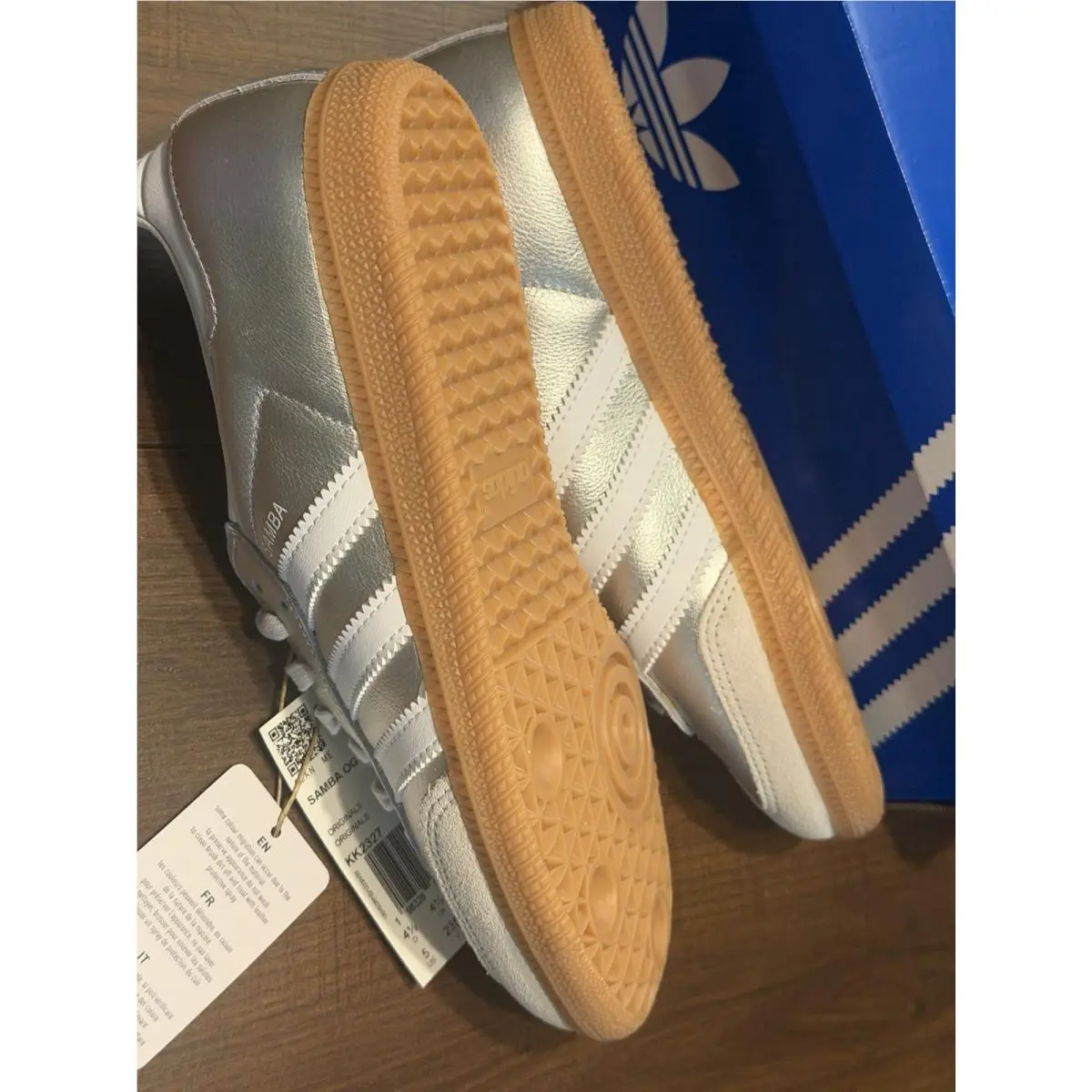 Adidas shoes - Samba OG J - Samba - KK2327 - Silver 3