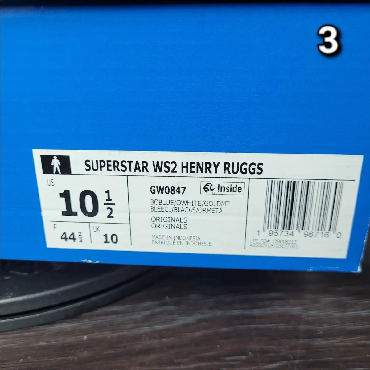 Adidas shoes - Adidas Superstar WS2 Henry Ruggs III - GW0847 - Blue, Manufacturer: Bold Blue/Off White/Gold Metallic 6