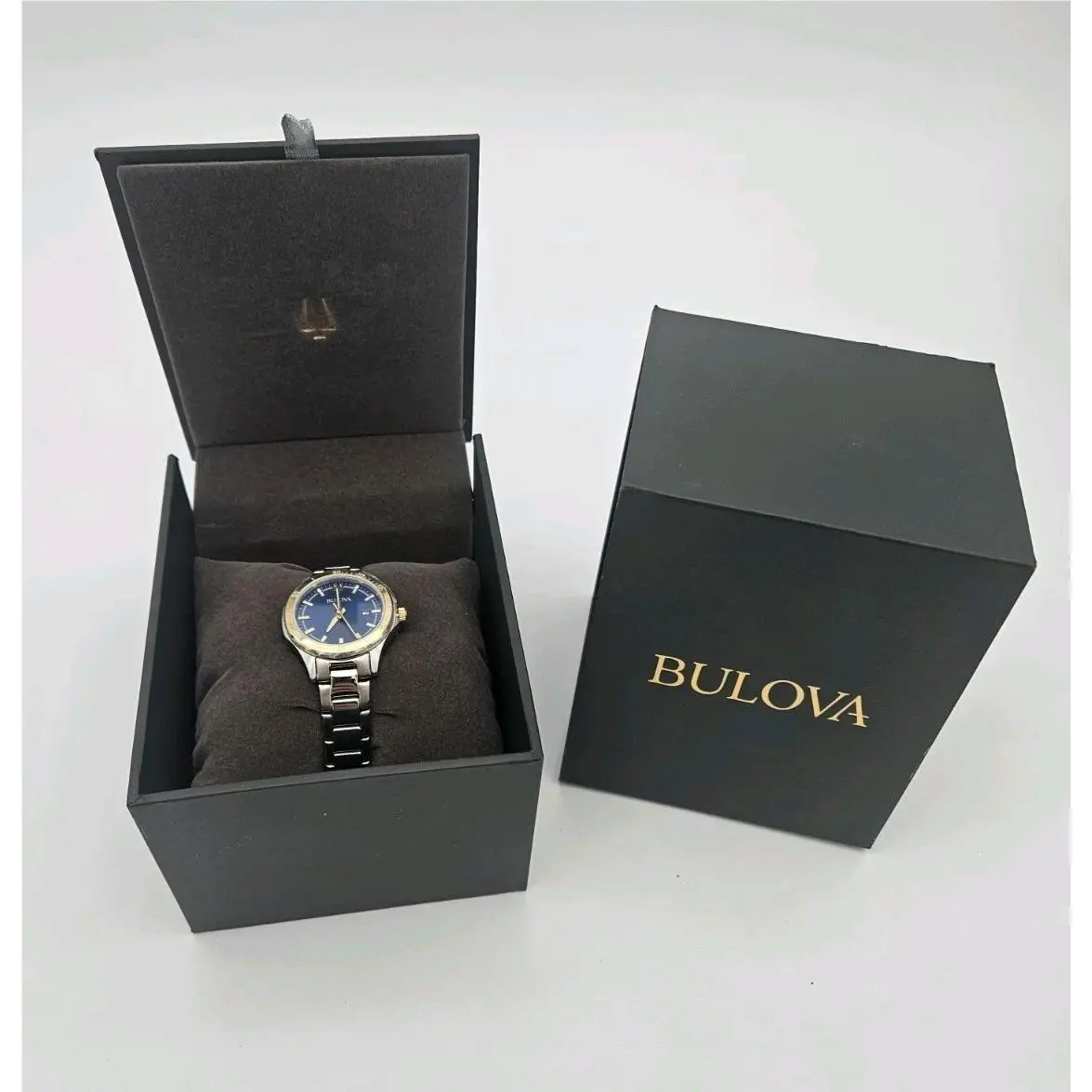 Quartz Mens Watch -corporate Collection Blue Dial Papers by Bulova