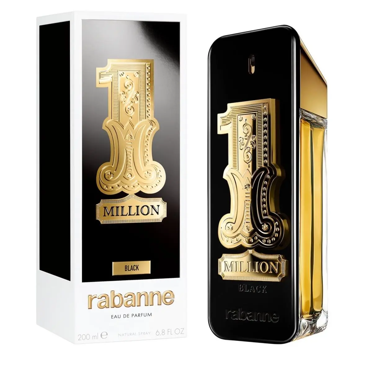 1 Million Black Eau DE Parfum 200 ML 6.8 Fl Oz by Paco Rabanne