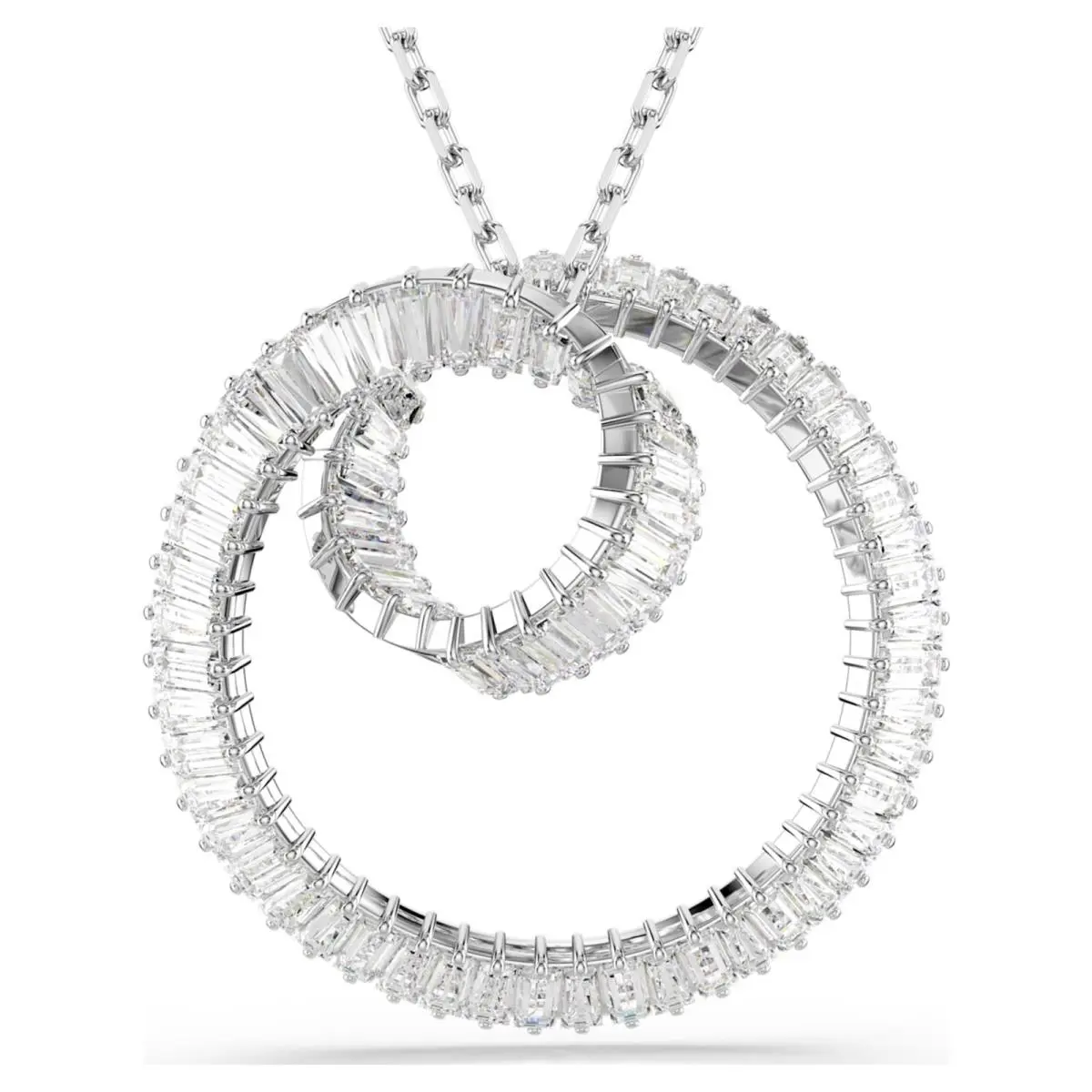Matrix White Crystal Rhodium-plated Necklace 5727114 by Swarovski
