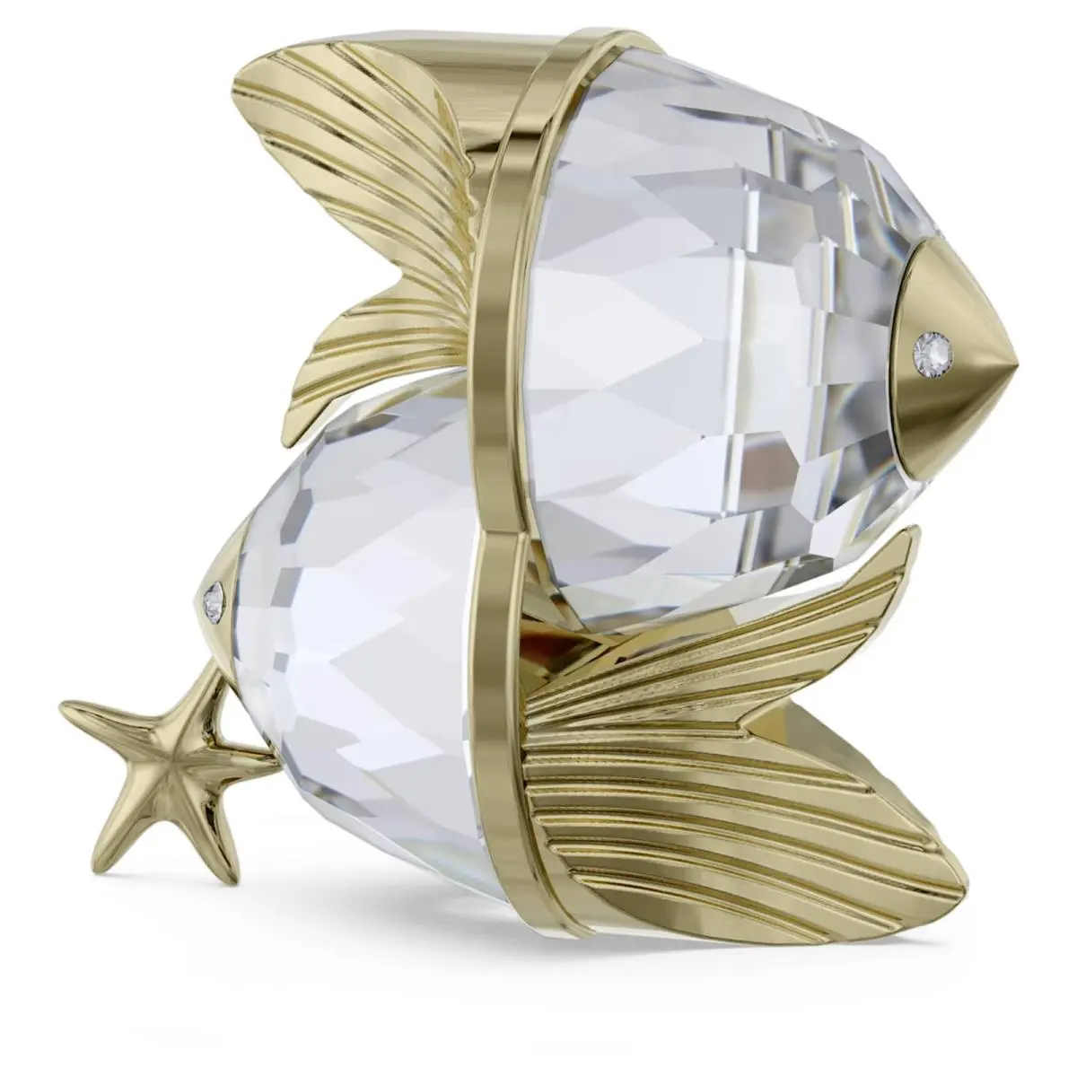 Zodiac: Pisces White Crystal Champagne-tone Metal Figurine 5670304 by Swarovski