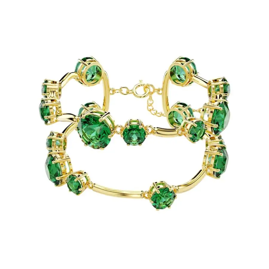 Constella Green Crystal 18K Gold Finish Bracelet 5689219 by Swarovski