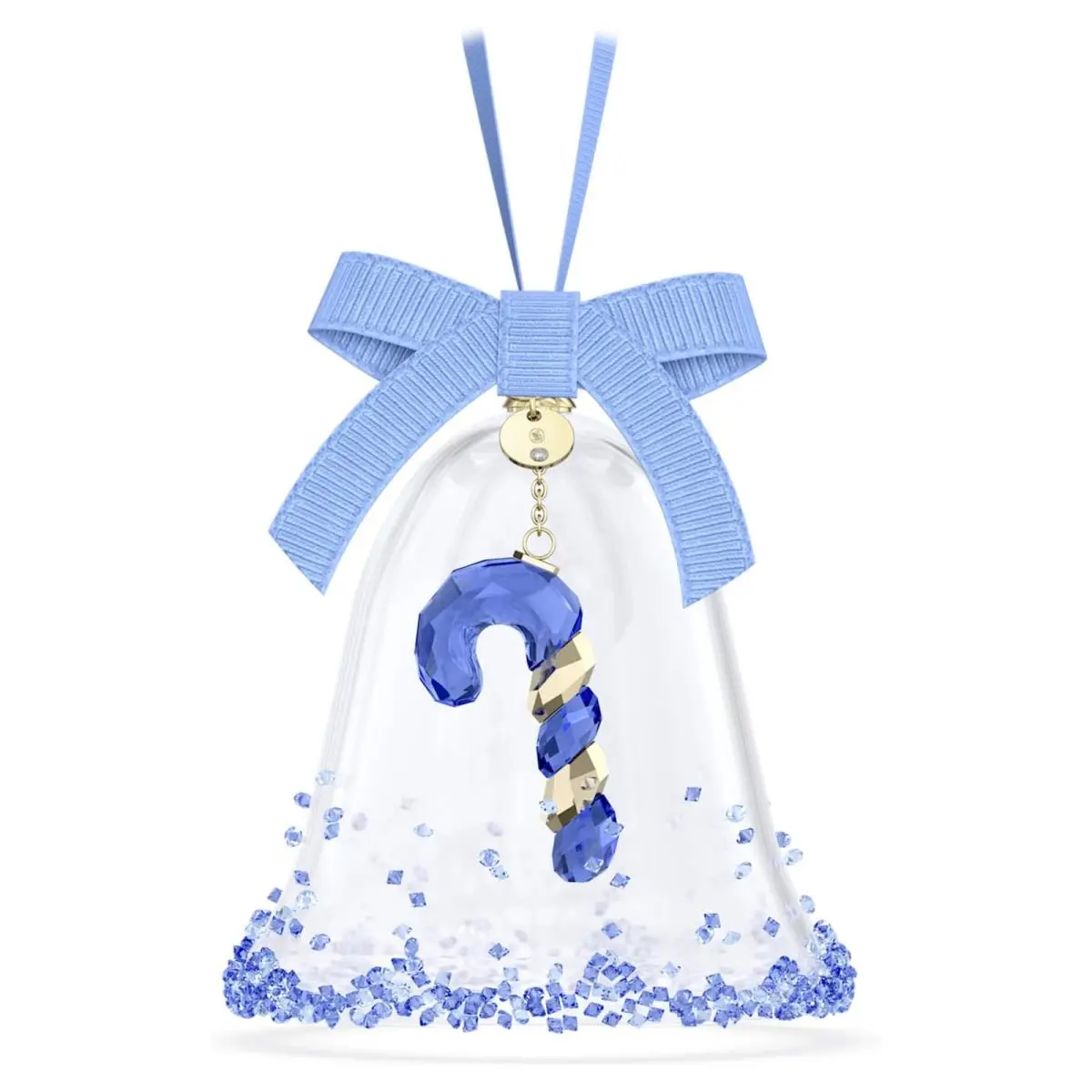 Holiday Cheers: Bell Blue Crystal Polyester Ornament 5688314 by Swarovski