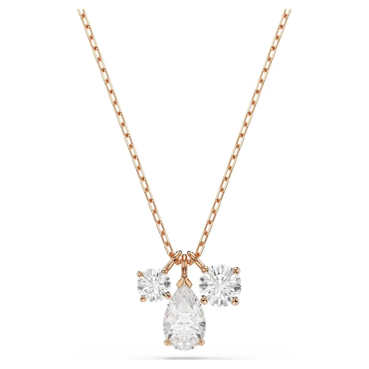 Mesmera White Crystal 18K Rose-gold Finish Necklace 5734245 by Swarovski
