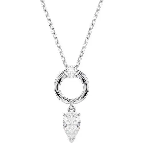 Mesmera White Crystal Rhodium-plated Necklace 5734491 by Swarovski
