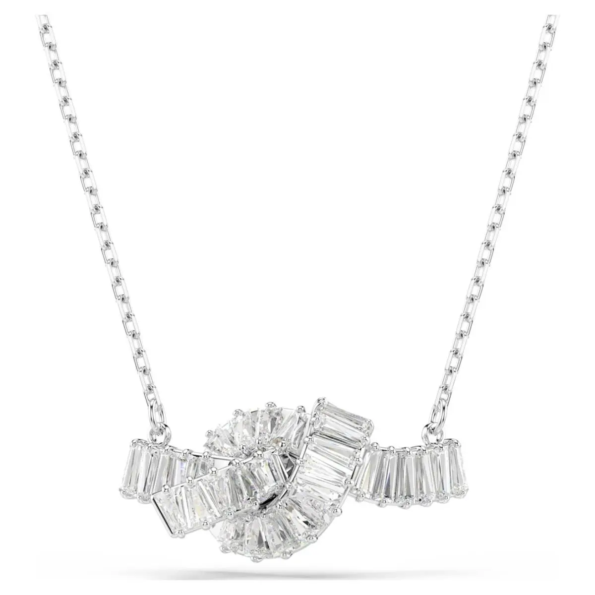 Matrix White Crystal Rhodium-plated Necklace 5728553 by Swarovski