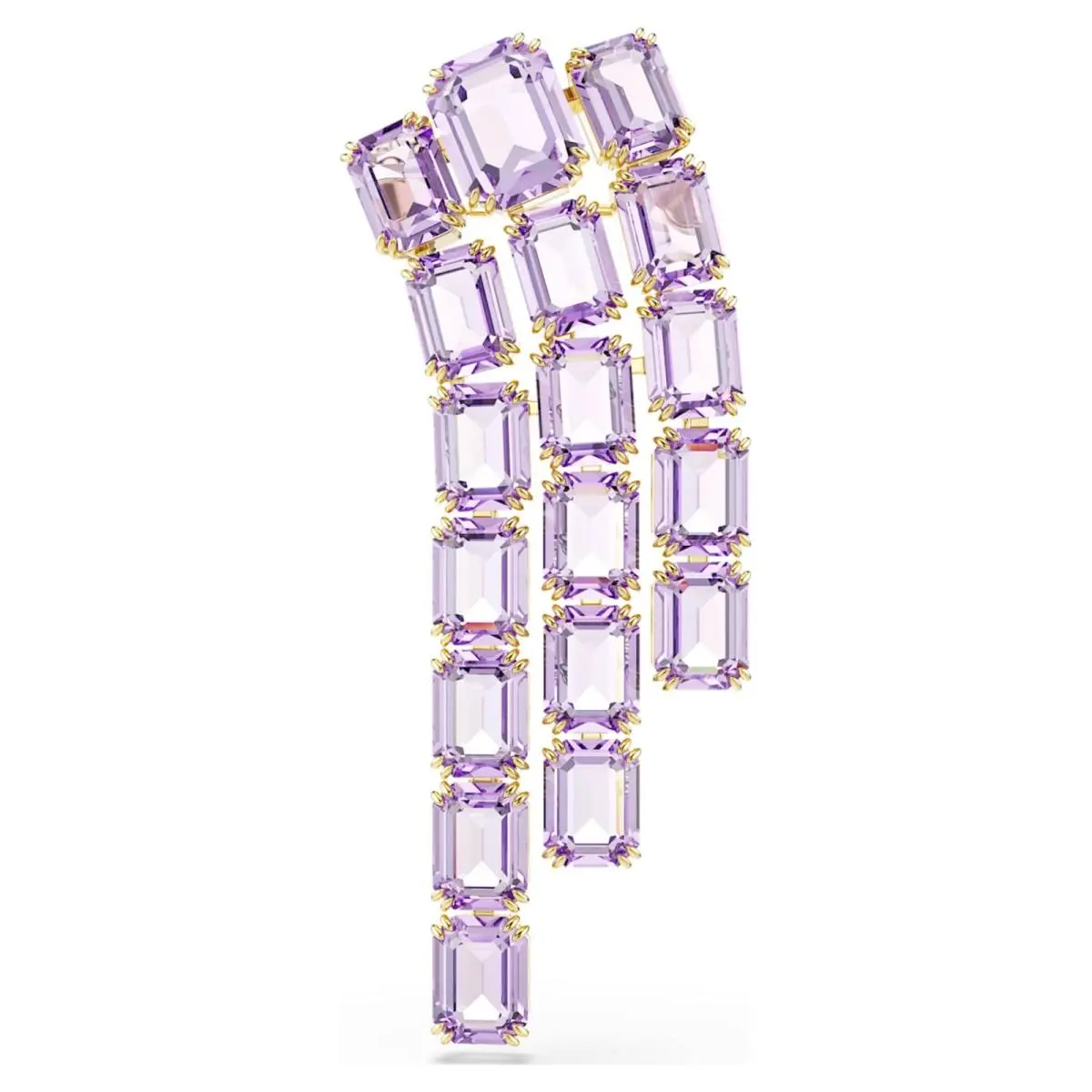 Millenia Purple Crystal 18K Gold Finish Brooch 5705756 by Swarovski