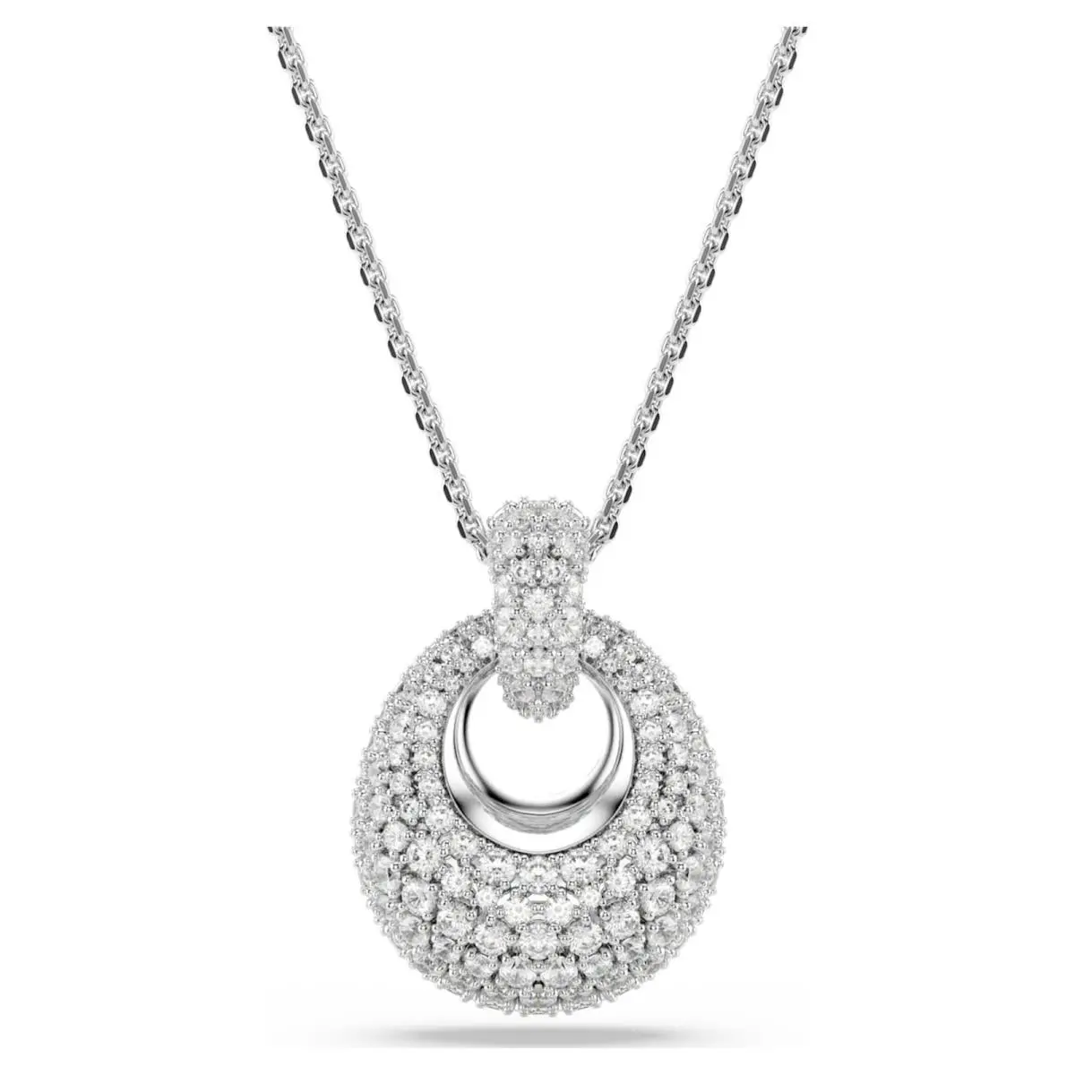 Sublima White Crystal Rhodium-plated Necklace 5735223 by Swarovski